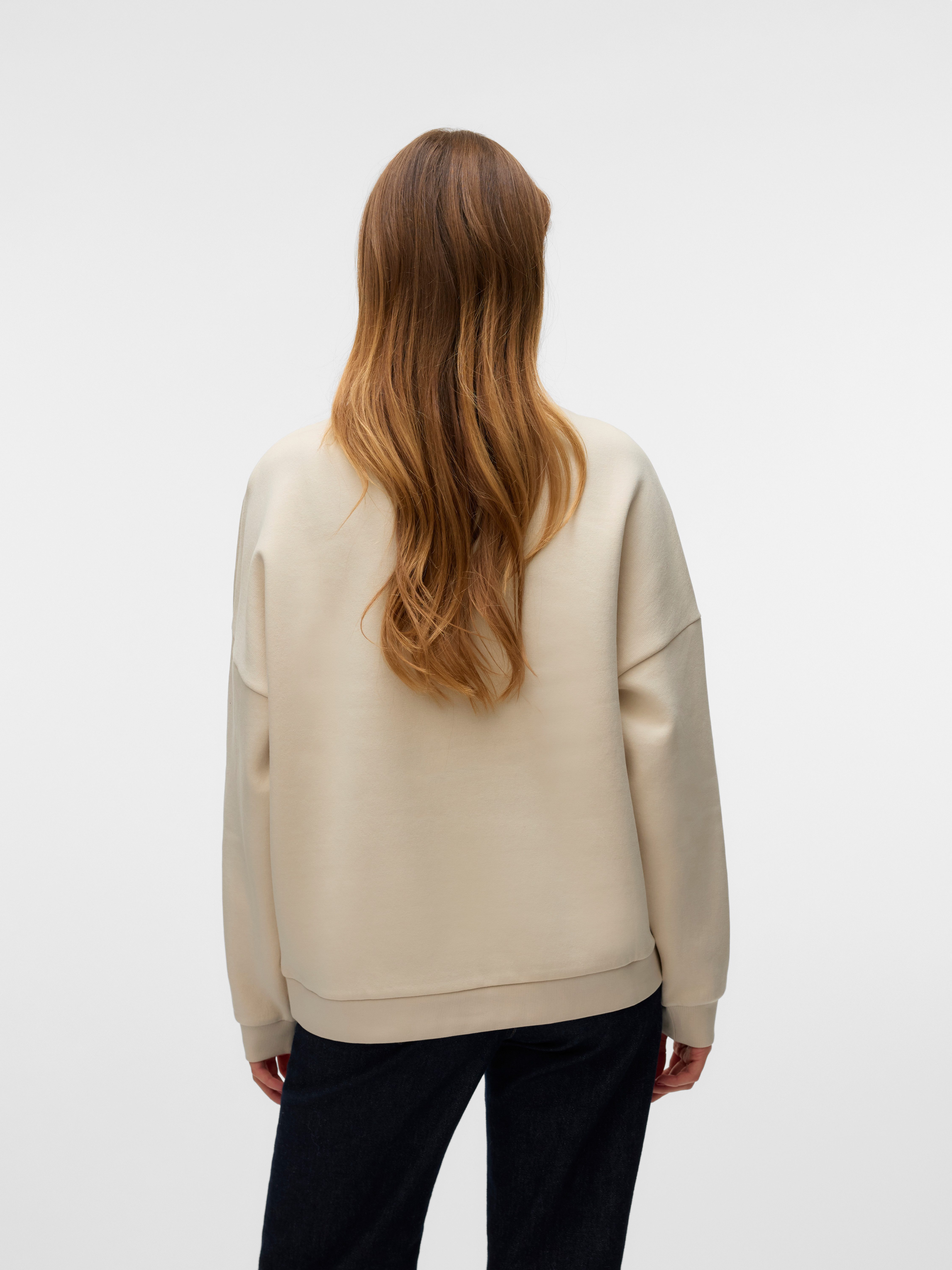 Vero Moda Sweatshirt VMKAROL BEA LS SWEAT BOX JRS GA mit Blumendruck