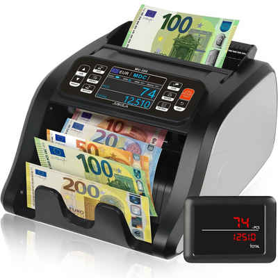 Jubula Banknotenzähler Mv-300, EUR USD GBP, Geldzählmaschine für gemischte Geldscheine, Exakt