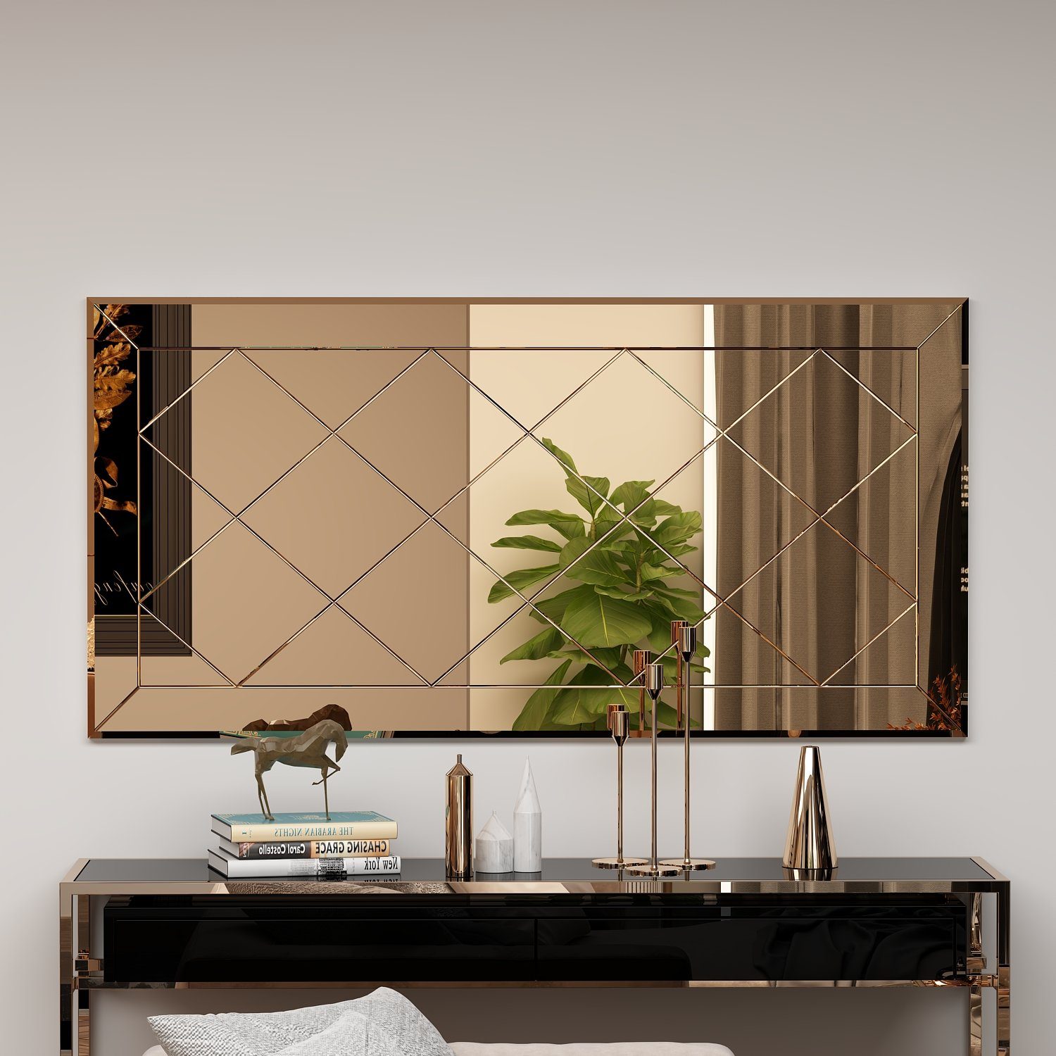 moebel17 Spiegel Spiegel Pauli Bronze 60x120cm (Einzelmöbel, 1-St., Wandspi günstig online kaufen