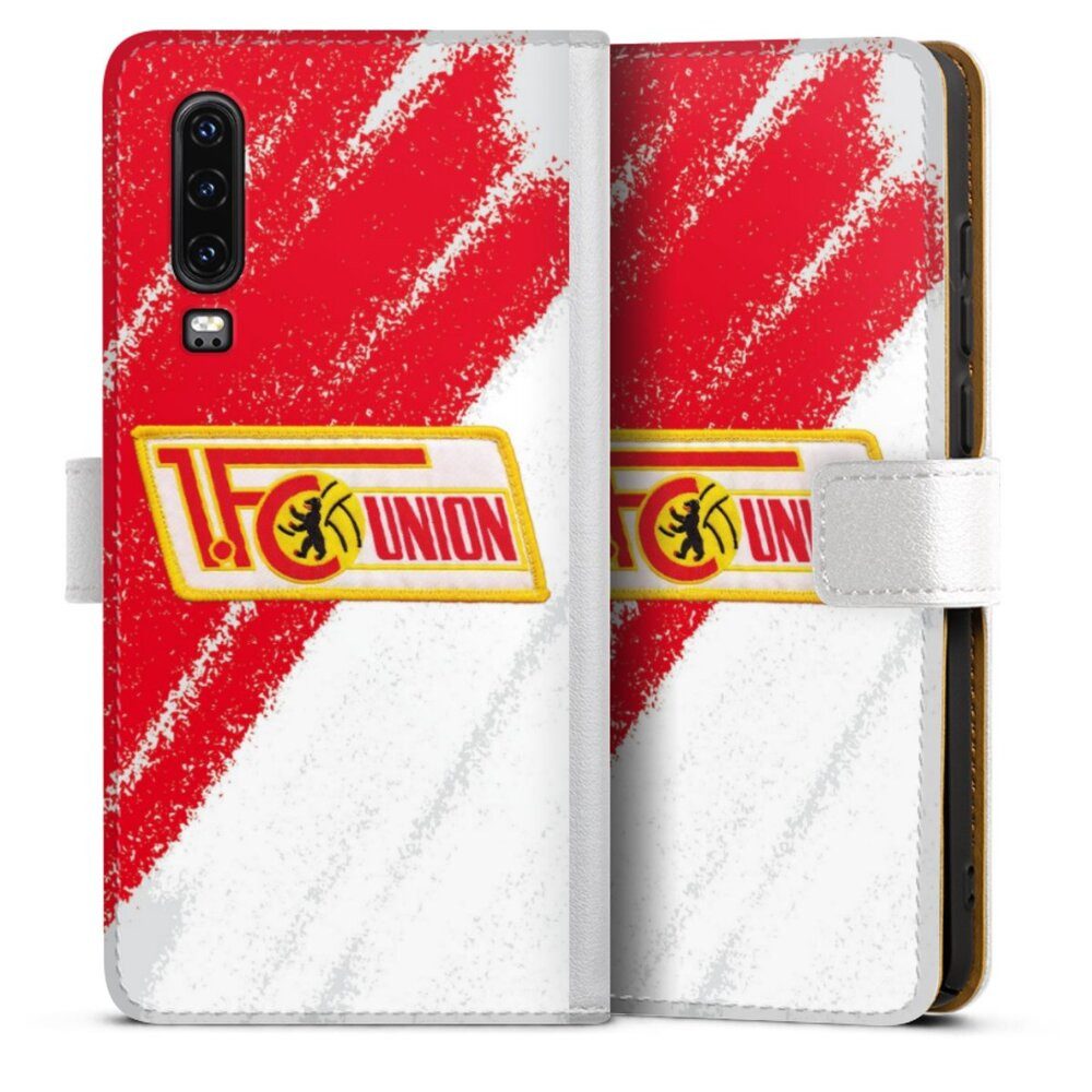 DeinDesign Handyhülle Offizielles Lizenzprodukt 1. FC Union Berlin Logo, Huawei P30 Hülle Handy Flip Case Wallet Cover Handytasche Leder