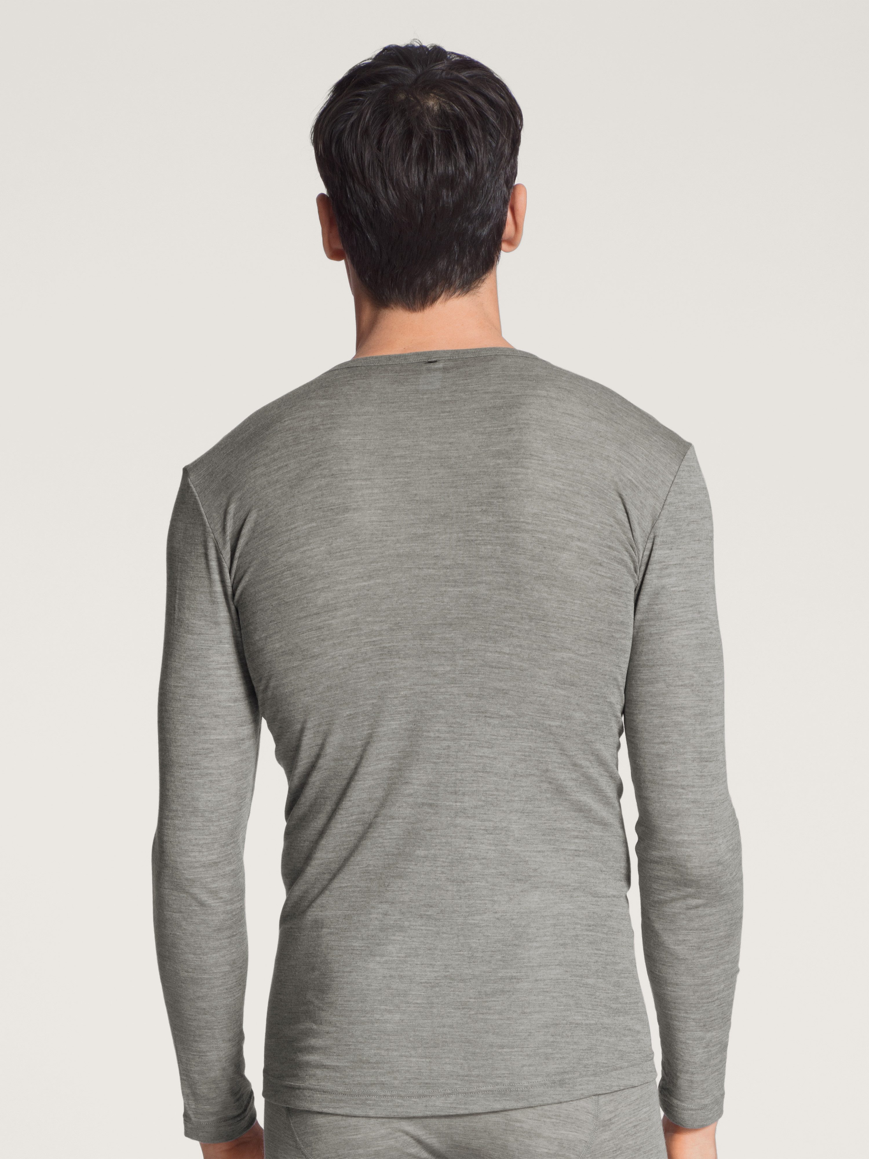 CALIDA Langarmshirt Wool & Silk wärmend, atmungsaktiv, Feinripp, Rundhals, weich