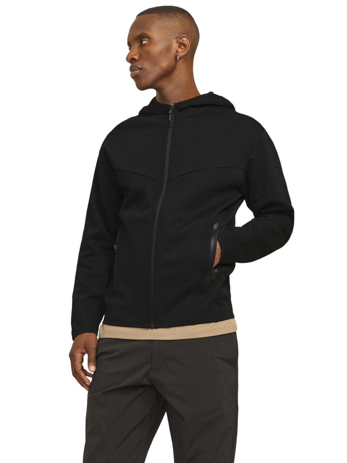 Jack & Jones Hoodie JCOFUSION SWEAT ZIP HOOD mit Baumwolle