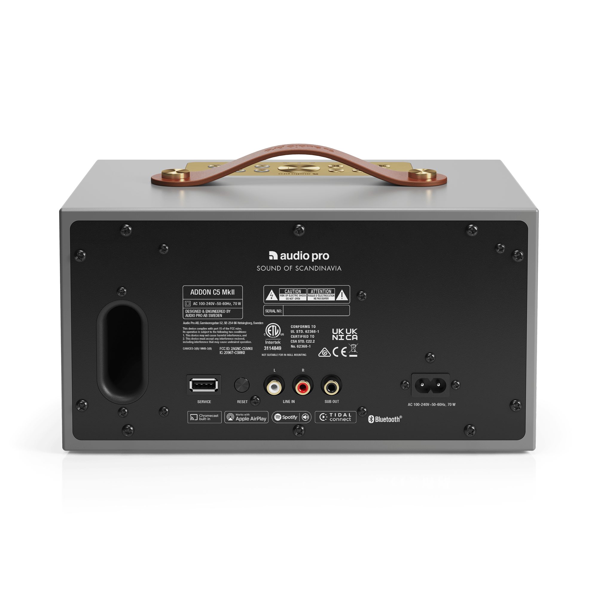 Multiroom-Lautsprecher Pro WLAN Grau (WiFi), Pro Audio (Bluetooth, Wireless Lautsprecher) Addon Audio Multiroom C5 MkII