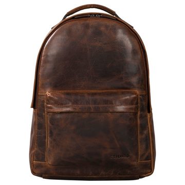 STILORD Notebook-Rucksack "Hagen" Vintage Lederrucksack Damen und Herren