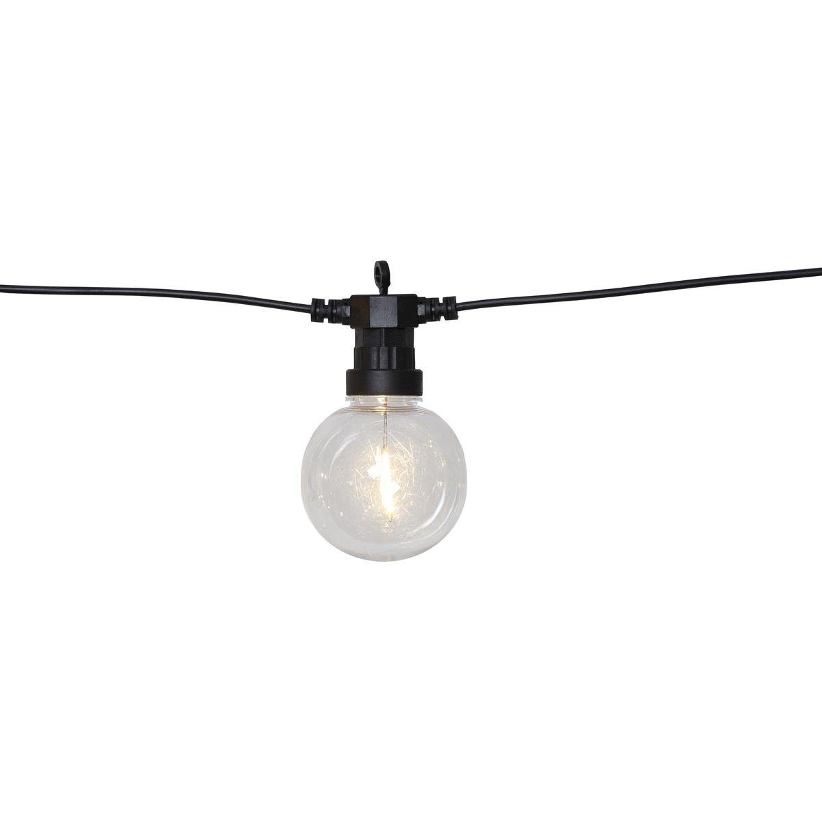 STAR TRADING LED-Lichterkette Party CIRCUS 10 Kugeln Filament LED 4,5m für Garten Terrasse Balkon, 10-flammig