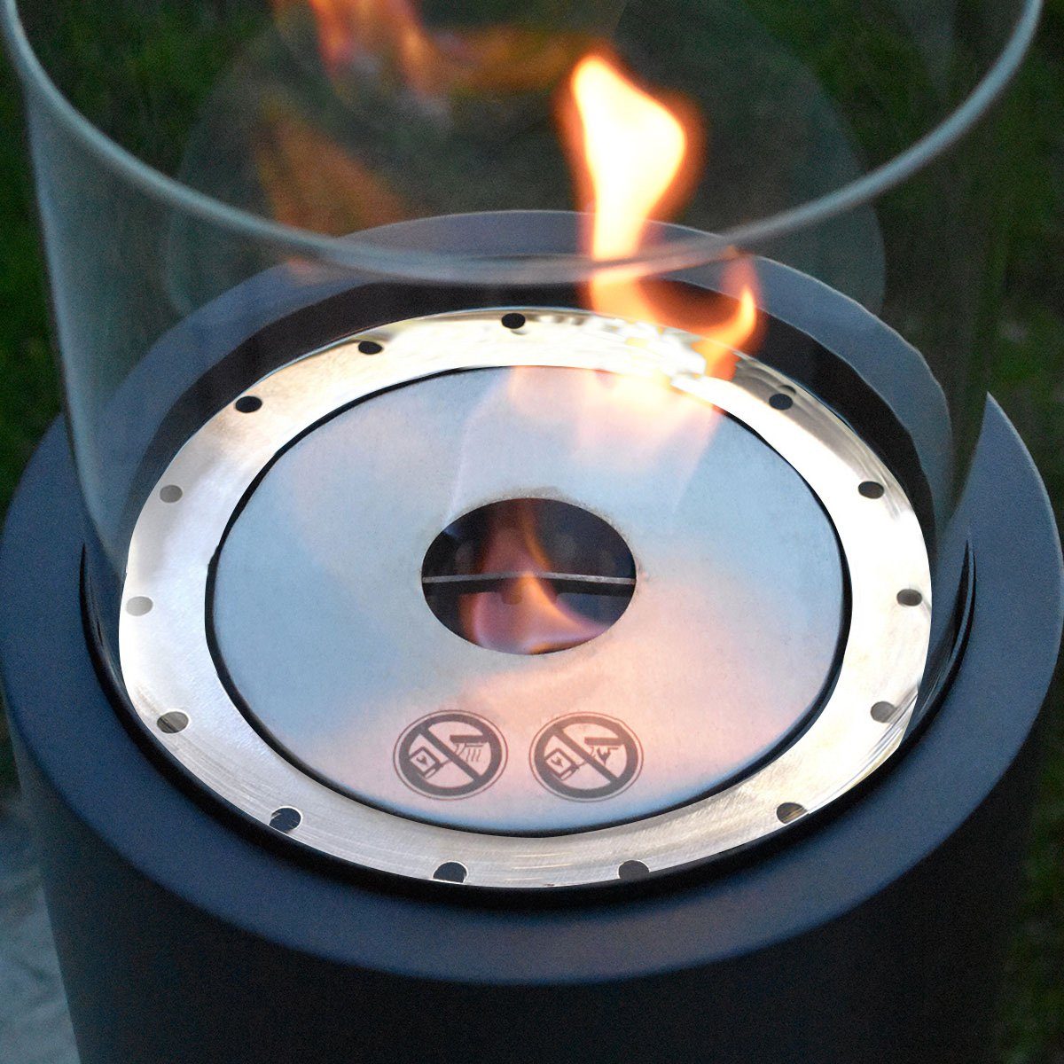 GLOW FIRE Echtfeuer-Dekokamin Ethanolkamin Emma Säule, günstig online kaufen