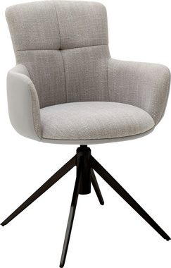 MCA furniture Esszimmerstuhl Mecana (Set, 2 St), 2er Set Materialmix, Stuhl 360° drehbar mit Nivellierung, bis 120 kg