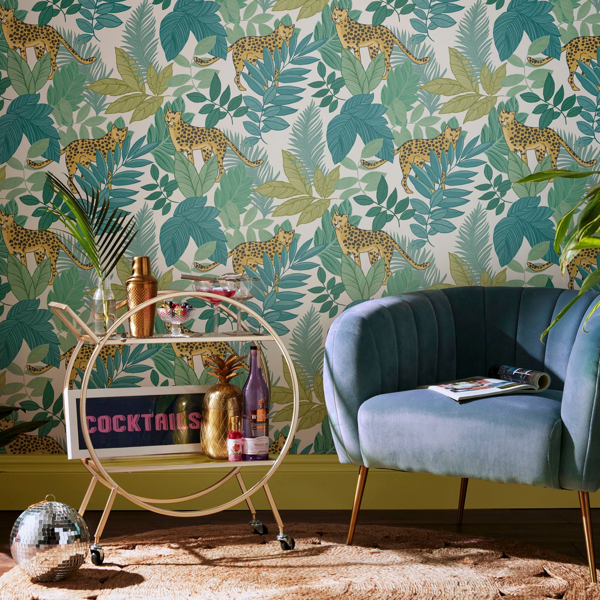 Envy Vliestapete Cheetin Night and Day, glatt, gemustert, (1 St), gemustert, FSC® zertifiziert, mit lebhaftem Druck, 10 Meter Länge