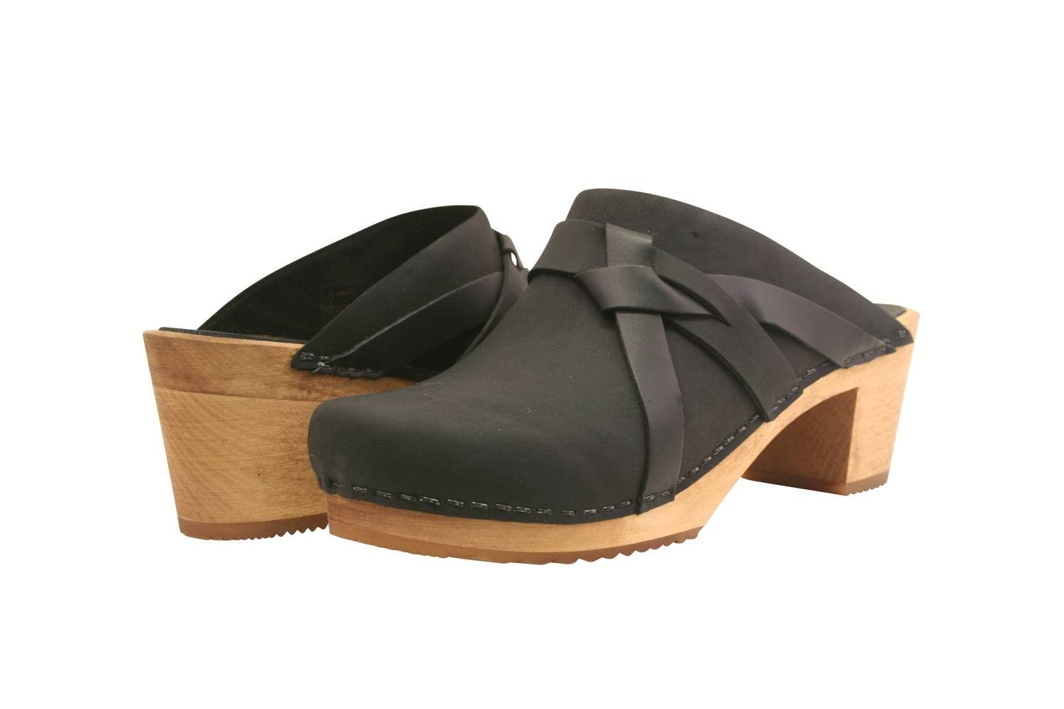 Sanita Wood Manuella Square Clog