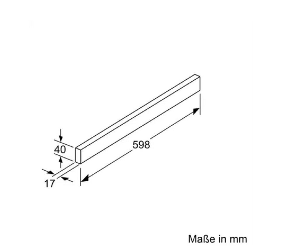 BOSCH Montagezubehör Dunstabzugshaube DSZ4682 Griffleiste Weiss 60 cm für Flachschirmhauben