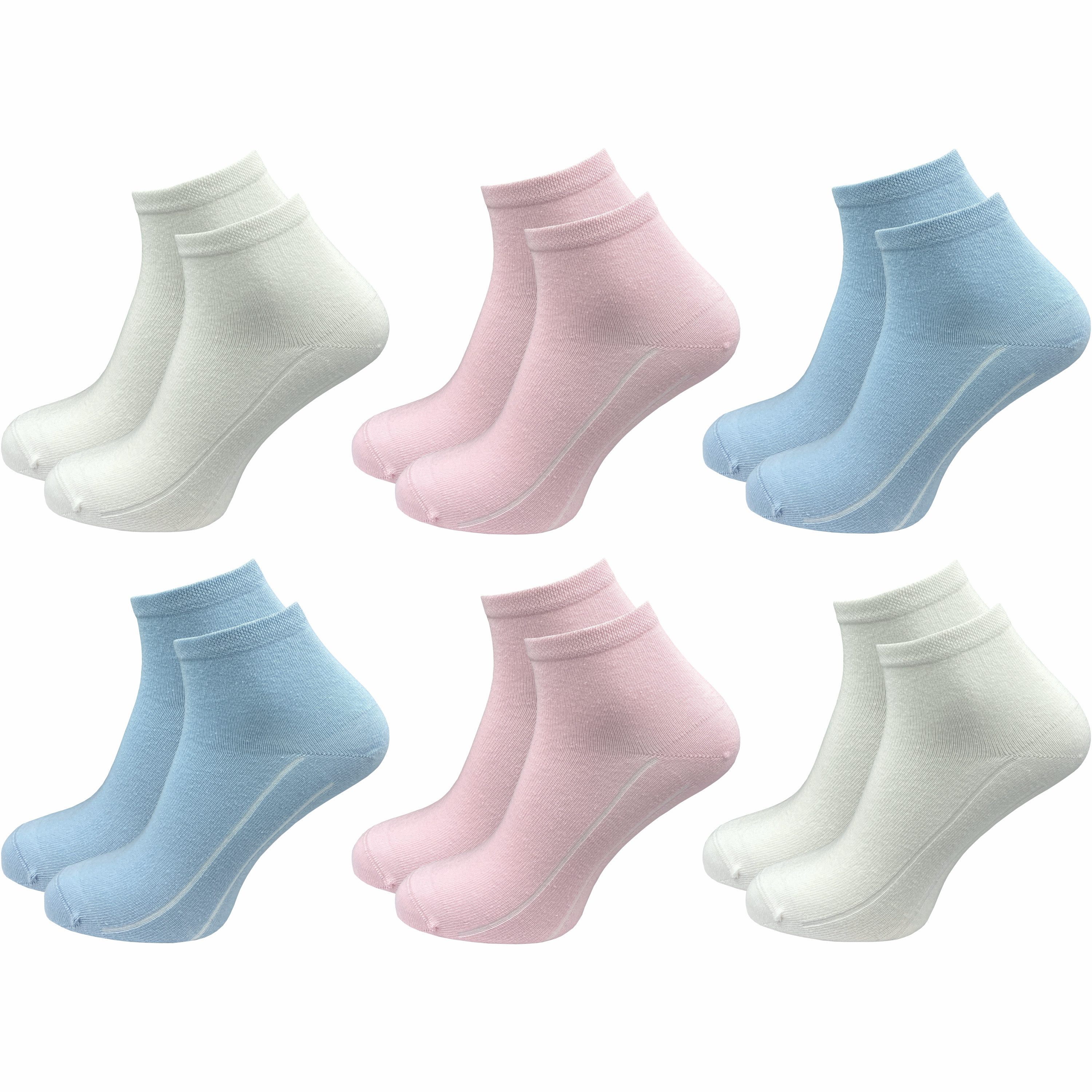 Kurzsocken für Damen - Quartersocken in weiß und schwarz - ohne drückende Naht