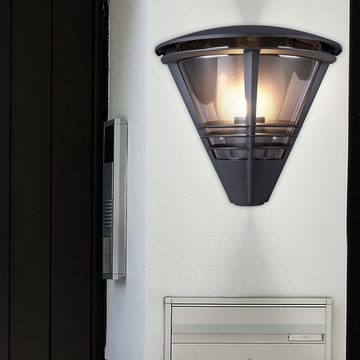 etc-shop Außen-Wandleuchte, Leuchtmittel inklusive, Warmweiß, Wandleuchte anthrazit Außenlampe Garten