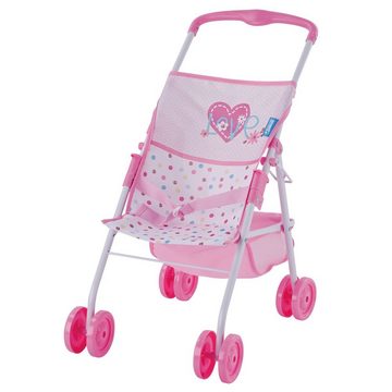 Hauck Kombi-Puppenwagen Puppenset - Love Heart, (3-tlg), Puppen Babywippe, Puppenbuggy & Puppe