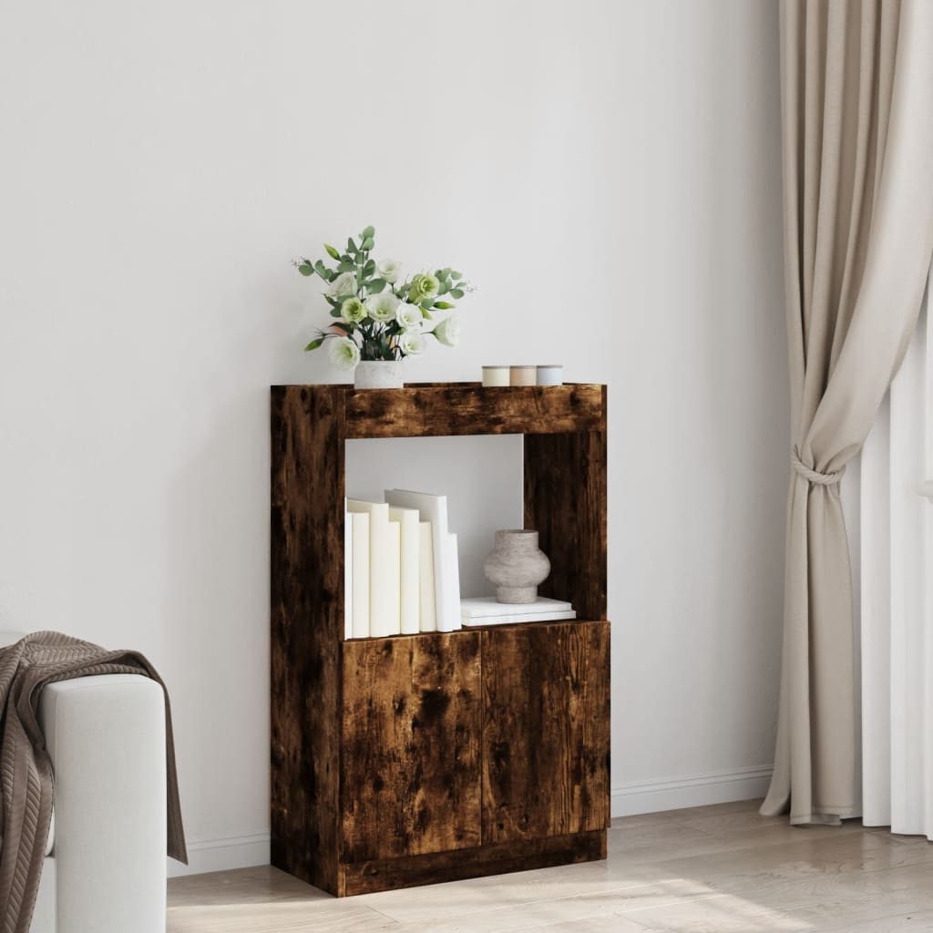vidaXL Bücherregal Highboard Räuchereiche 63x33x100 cm günstig online kaufen