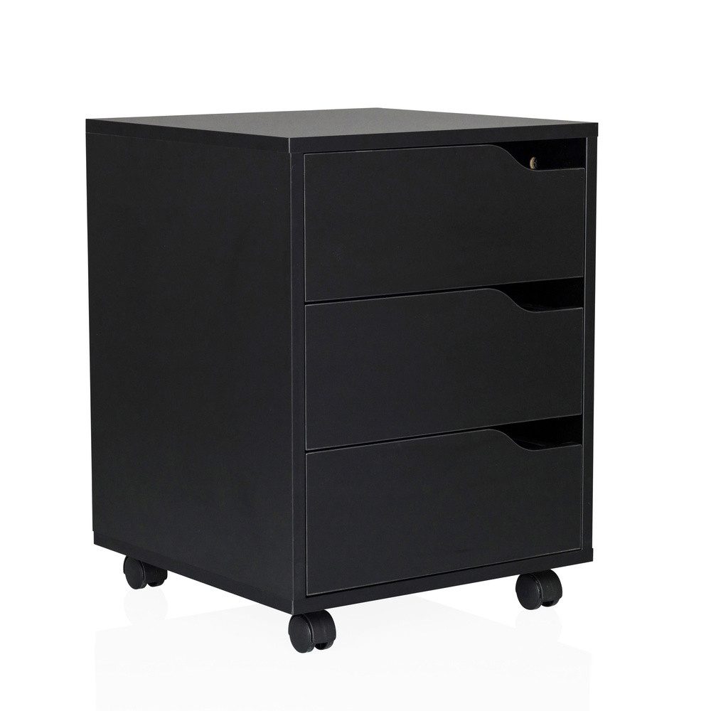hjh OFFICE Rollcontainer Rollcontainer ORGANISER, Aktenschrank Schreibtisch mit Schubladen, Büro Kommode mit Rollen