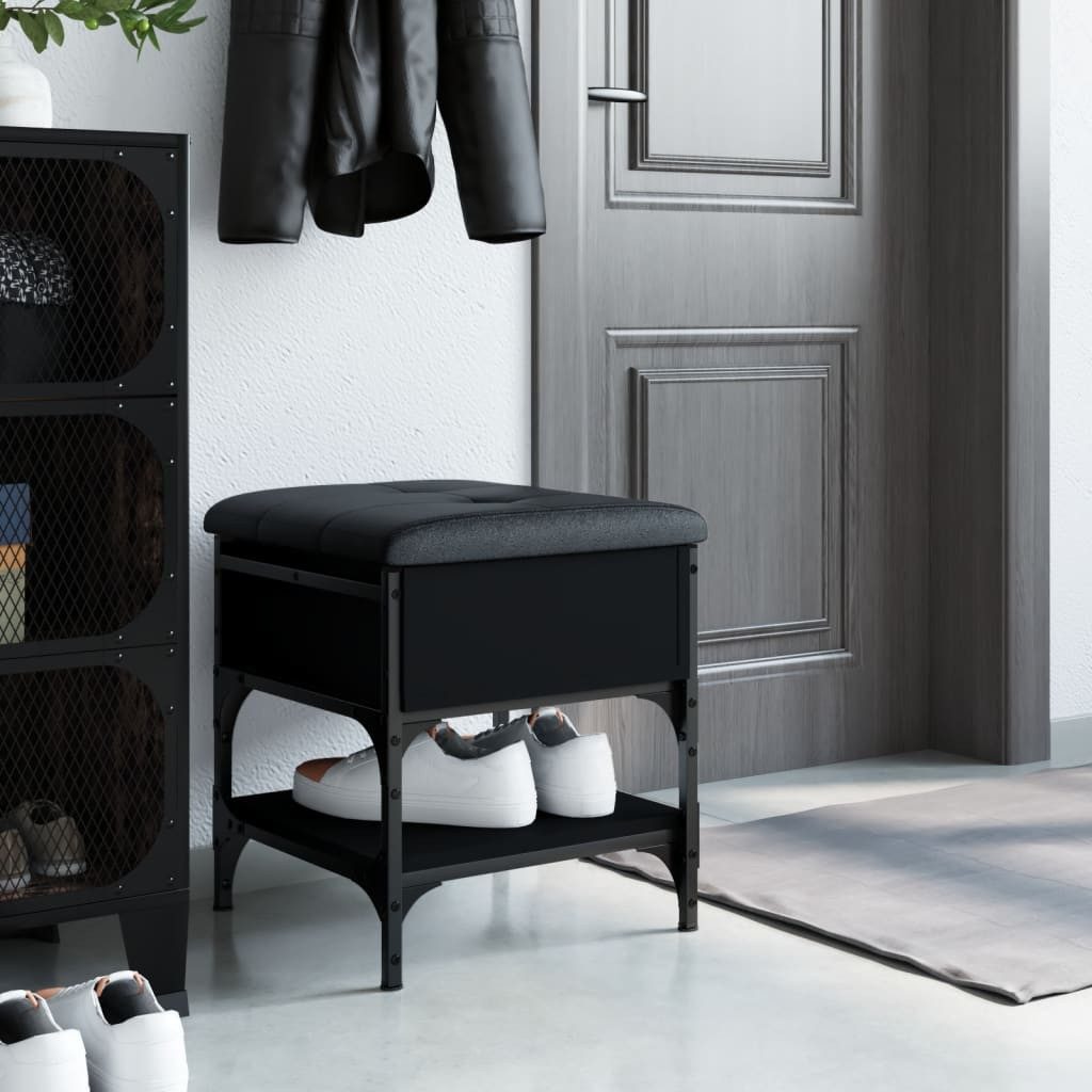 vidaXL Sitzbank Schuhbank Schwarz 42x42x45 cm günstig online kaufen