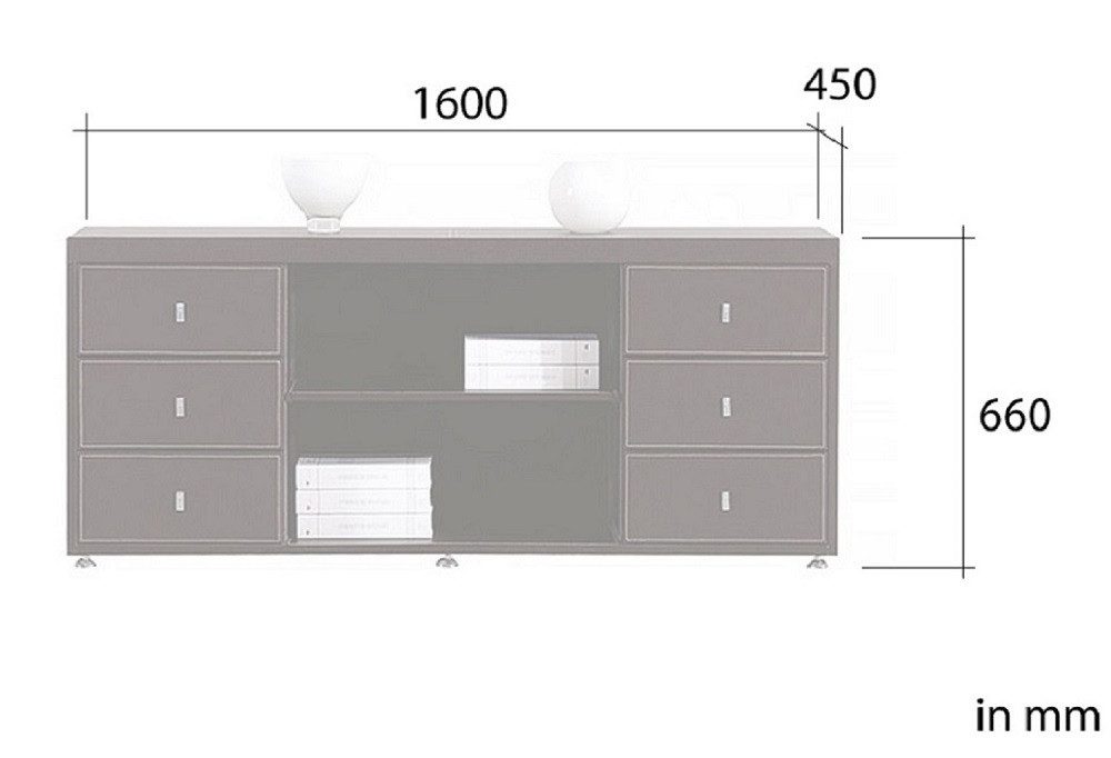 Jet-Line Aktenschrank Büromöbel Büroschrank Aktenschrank PADOVA schwarz
