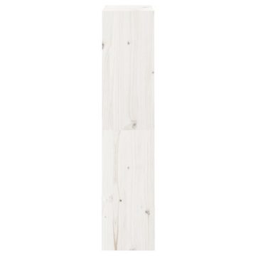 furnicato Bücherregal Raumteiler Weiß 60x30x135,5 cm Massivholz Kiefer