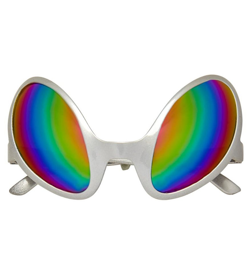 Widmann S.r.l. Kostüm Alien Brille Space silber