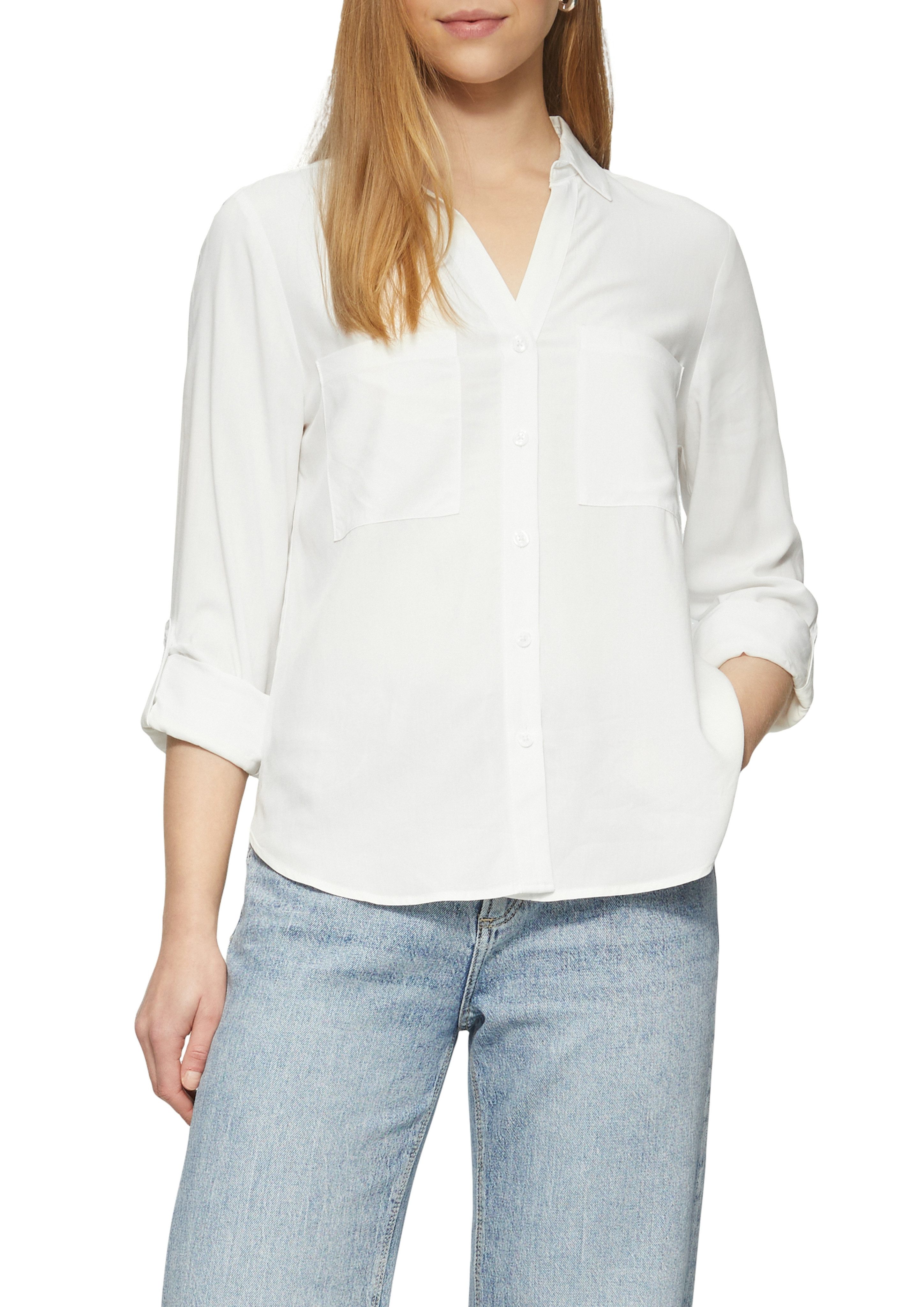 QS Hemdbluse mit Turn-Up Ärmeln günstig online kaufen