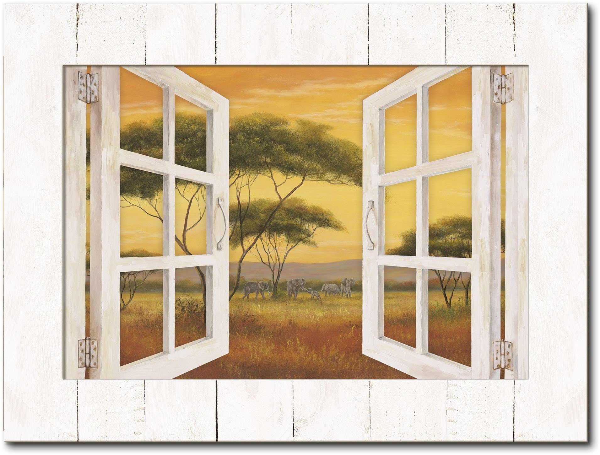 Artland Wandbild »Fensterblick - Afrikalandschaft«, Afrika (1 Stück)-Otto