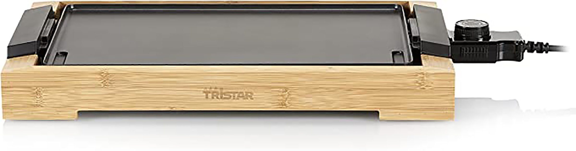 Elektrische 2000W Tristar DOTMALL 37x25cm Pfannen-Set Bambus Grillplatte
