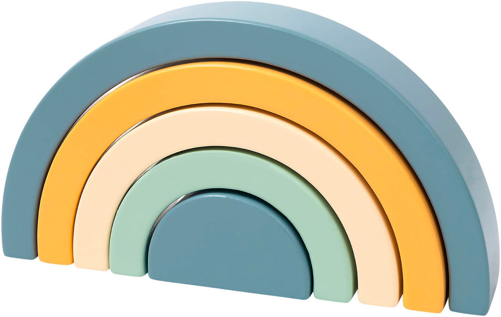 Sterntaler® Regenbogen Holzbausteine blau Spielbausteine, FSC® - schützt Wald - weltweit