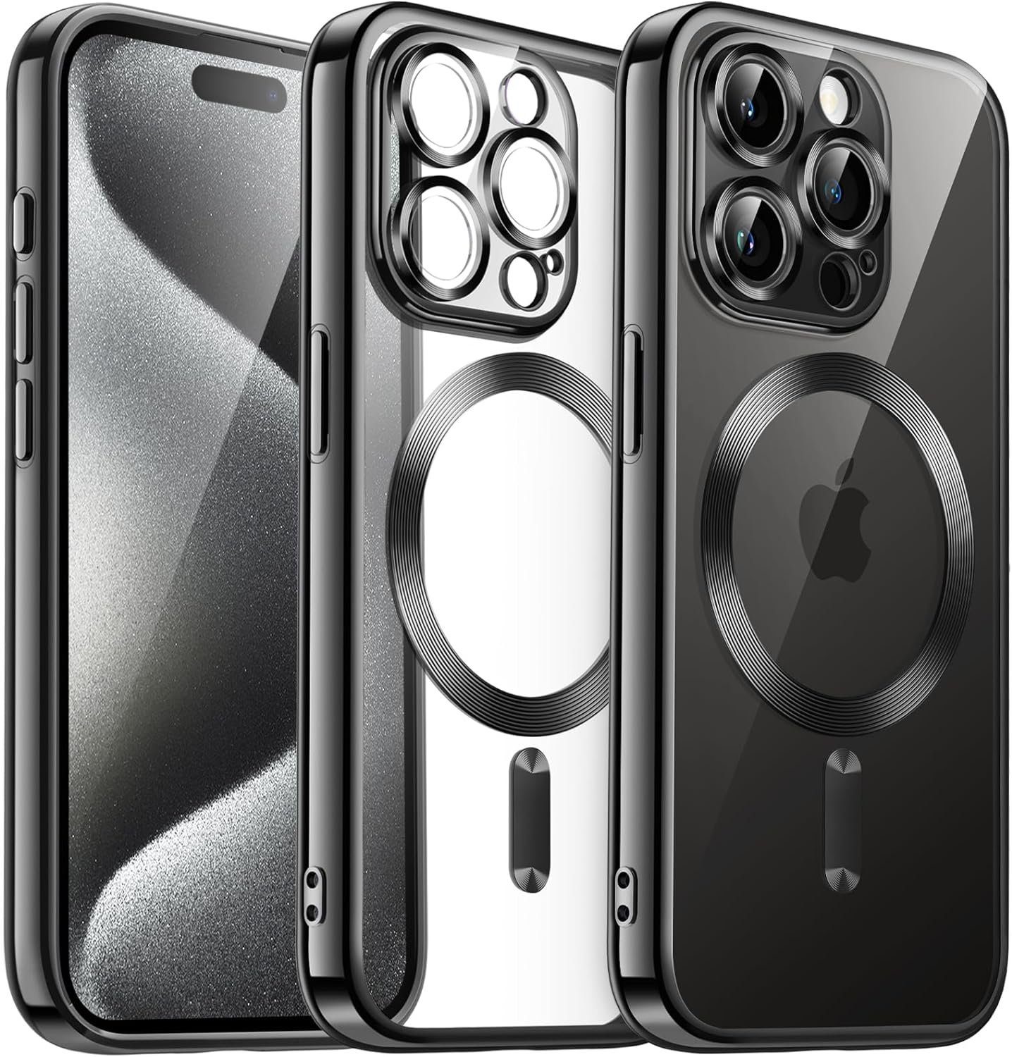 iPhone 15 Pro Silikon Hülle mit MagSafe (Transparent) 