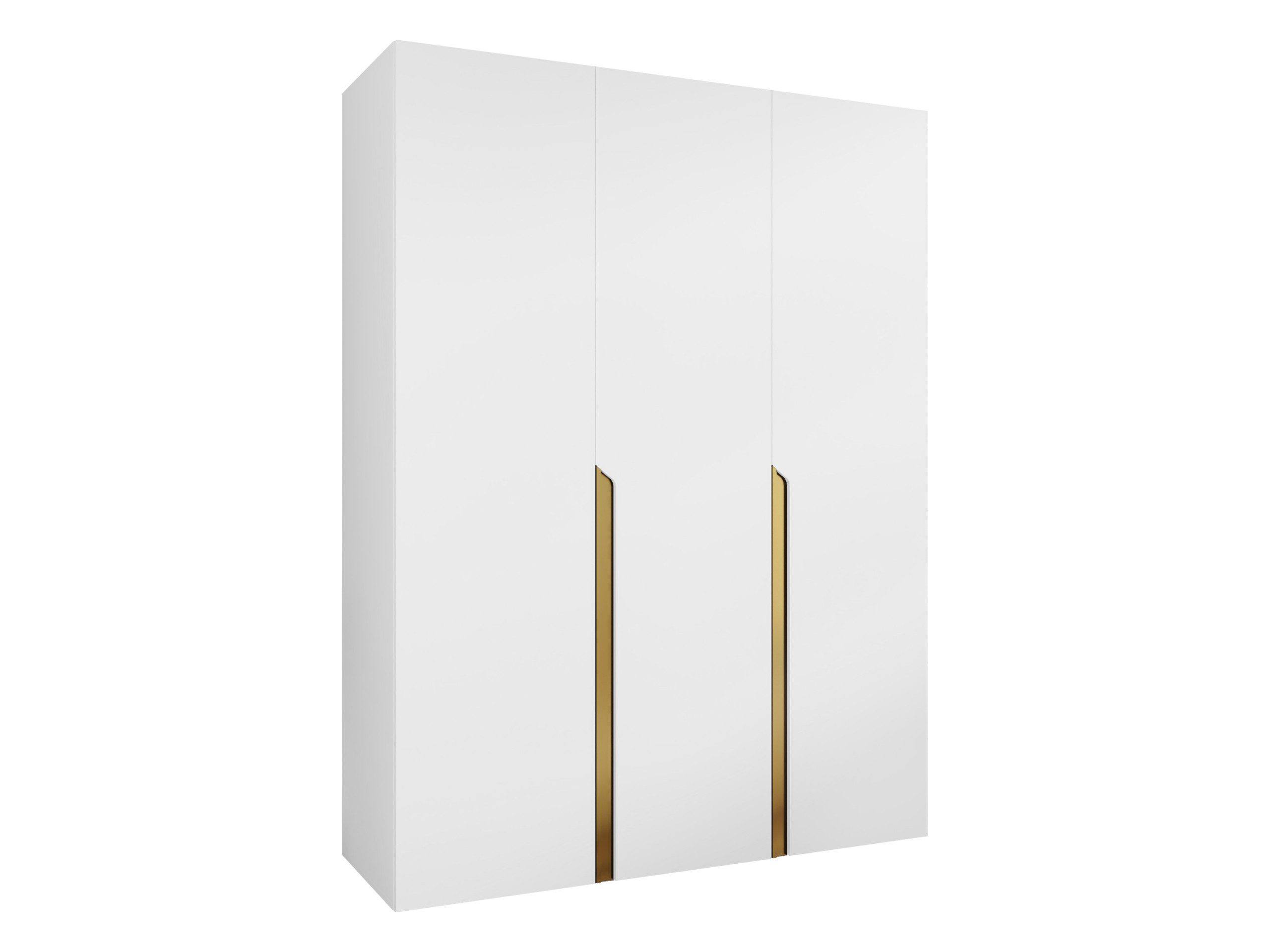 MIRJAN24 Kleiderschrank Mila I 150 (mit drei Drehtüren) zwei Kleiderstangen, 150x52x202 cm