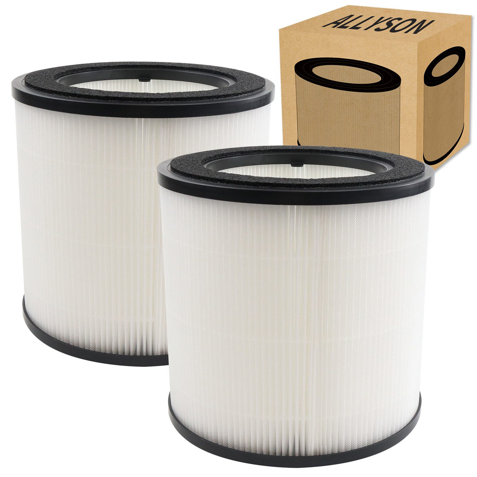 Allyson HEPA-Filter Philips Luftreiniger Ersatzfilter (2er Set), HEPA-Filter für Philips, Zubehör für Philips Serie 800, AC0830, AC0820/10, AC0820/30, AC0819/10, Für Allergiker, Staub & Gerüche