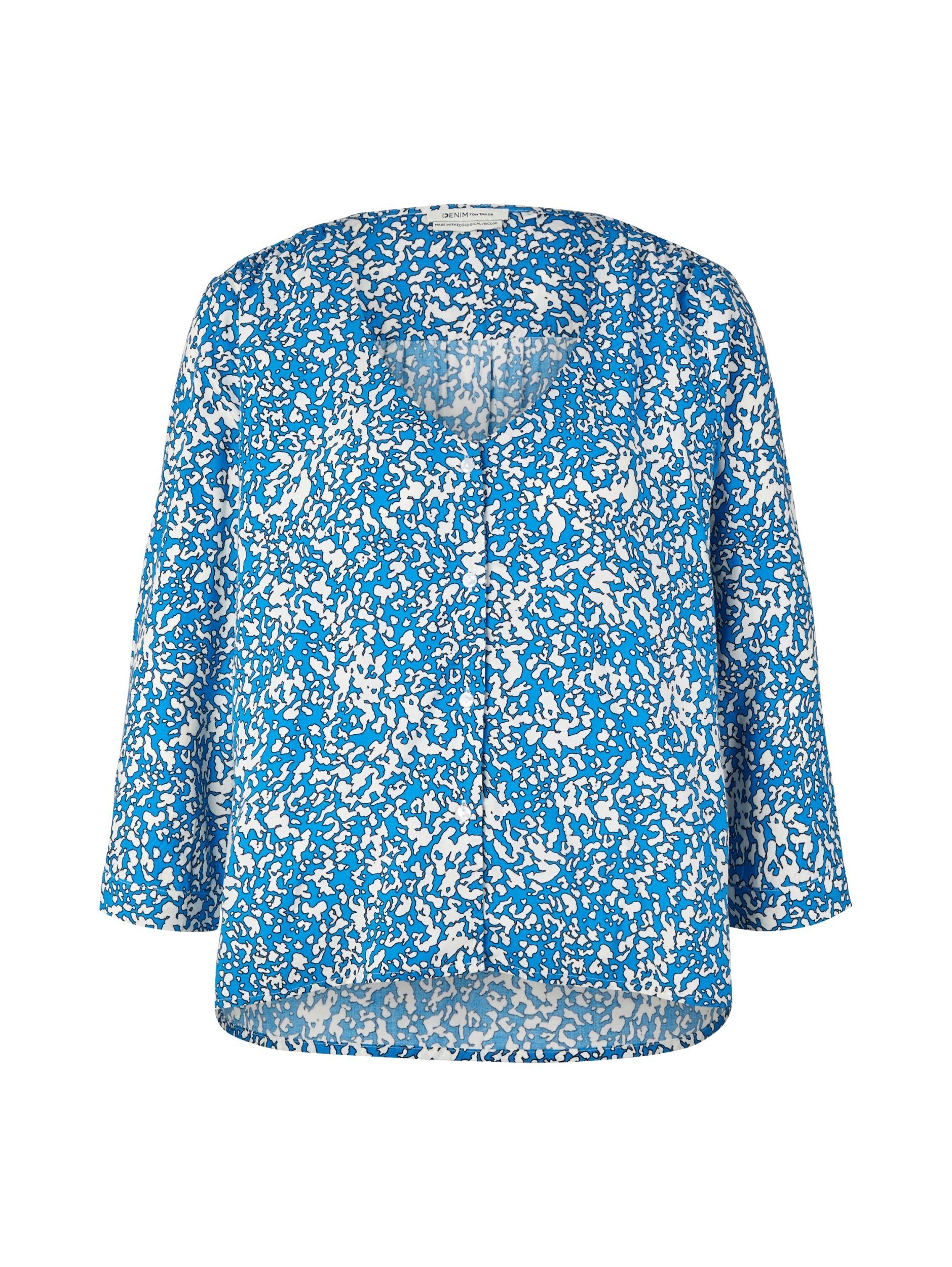 Blusentop v-neck blouse with buttons