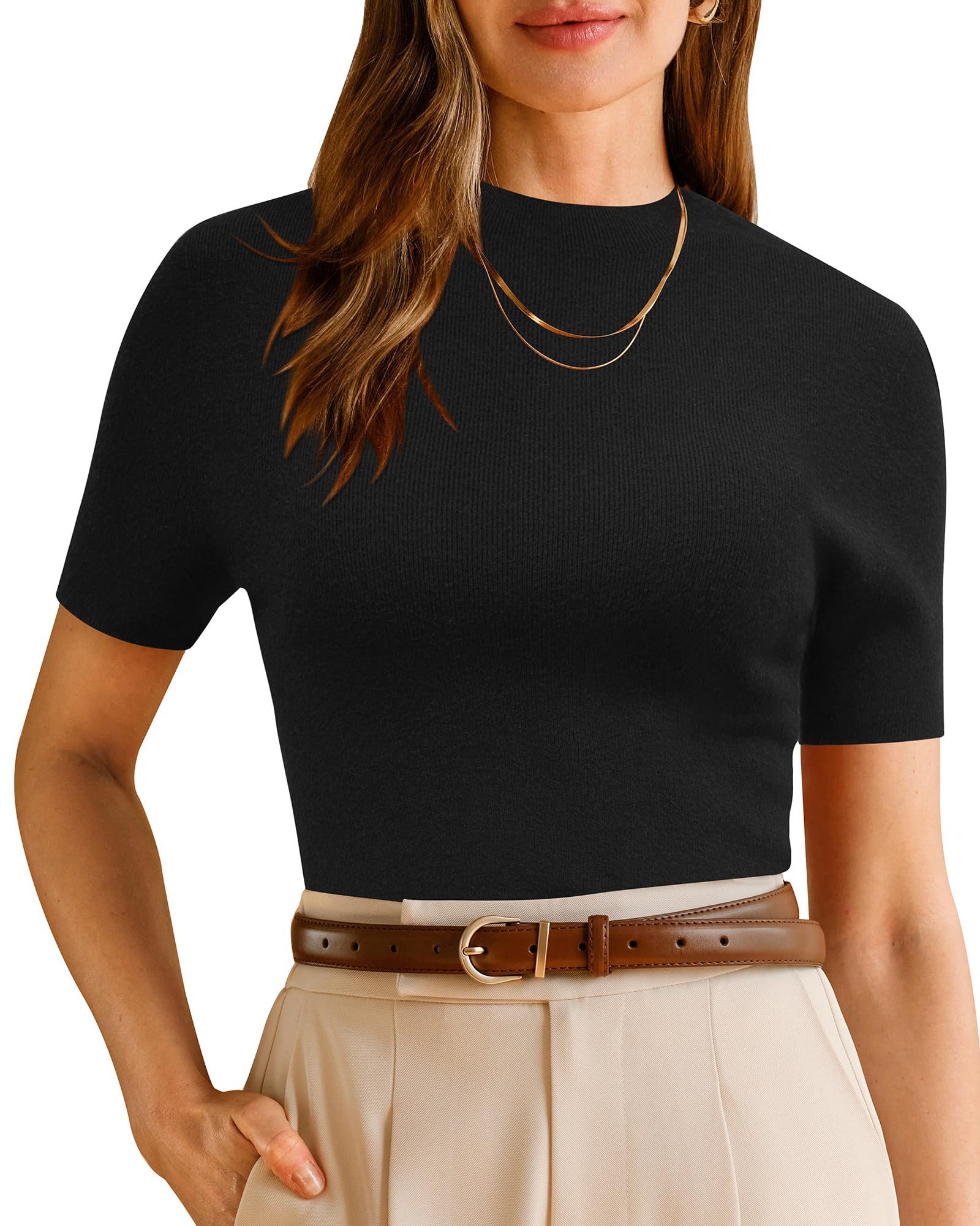 Arach&Cloz Wollpullover Damen Pullover Wolle Blended Seamless Tops Rollkrag günstig online kaufen