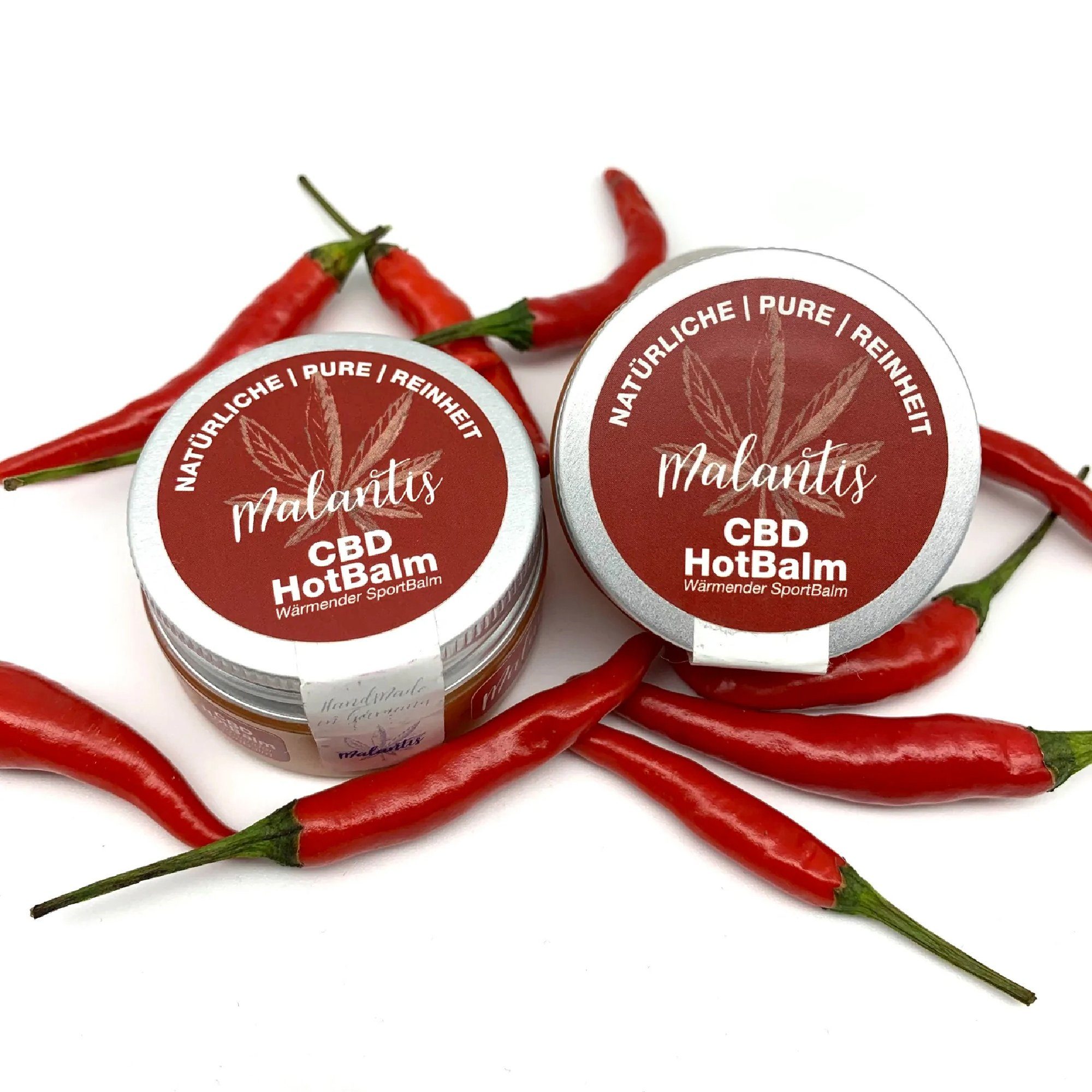 - ohne Cajeputöl, in wärmendes natürliche - CBD Hotbalm Malantis Brennnesselextrakt, zur mit und Muskelentspannung Körpergel Germany Chilliöl Handmade WärmeSalbe Sportgel Gel Farbstoffe wärmendes 100% Inhaltsstoffe