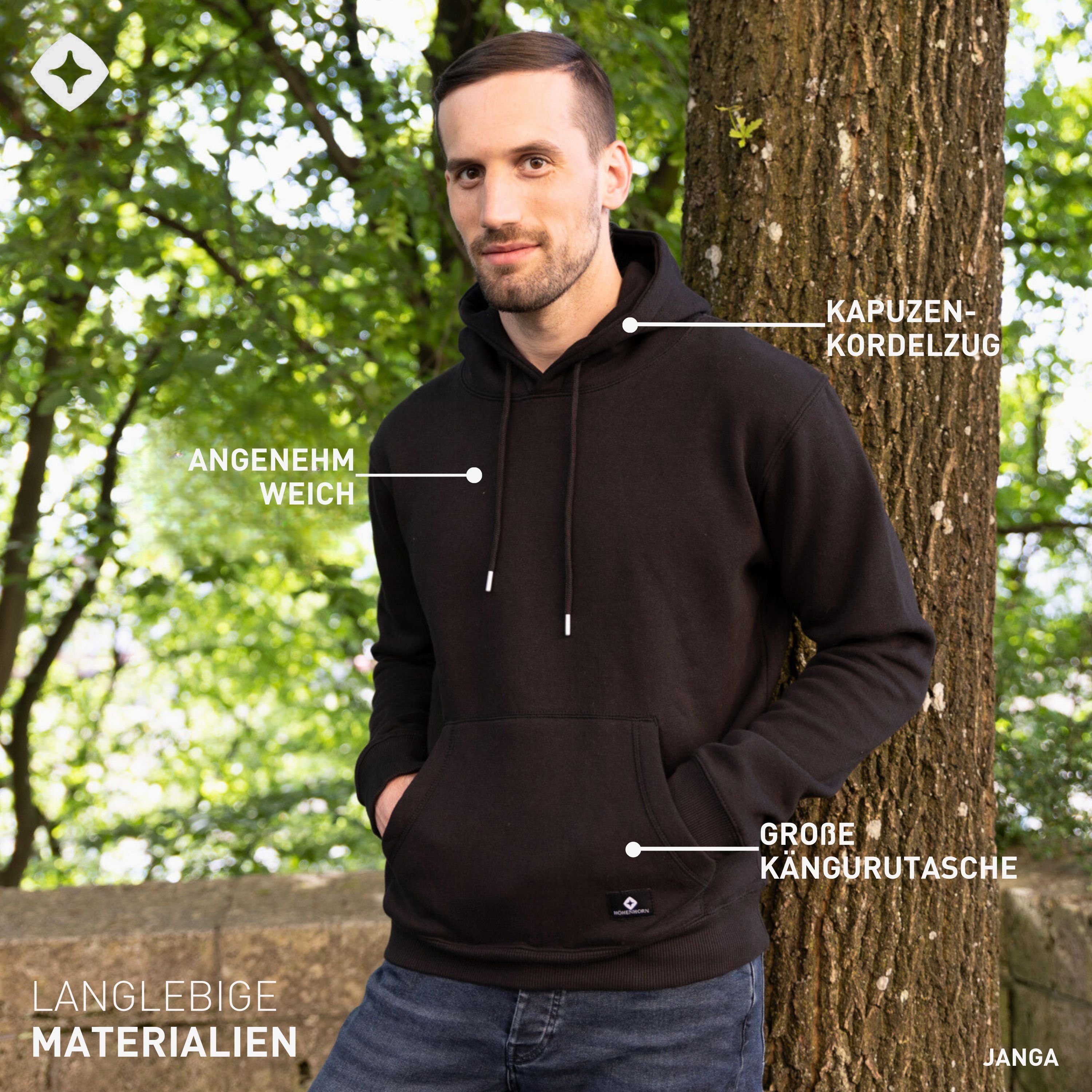 Höhenhorn Hoodie Janga Herren Kapuzen Pullover für Männer Hoody Sweatshirt Hochwertige Baumwolle, weiche Innenseite, angenehm warm