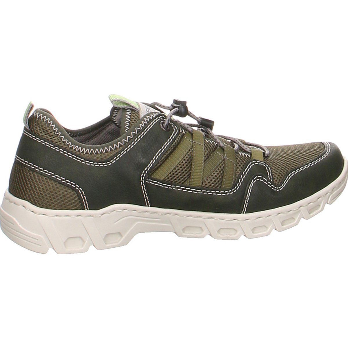 Rieker Freizeit Schnürer für Herren in khaki Slipper (1-tlg)