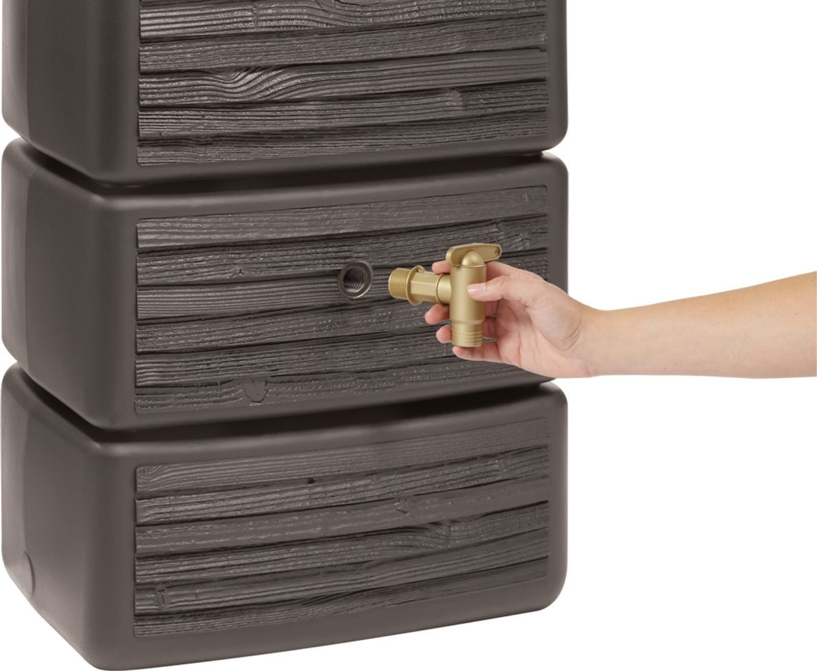 4rain water tank 4rain rainwater wall tank Slim darkwood 330 l