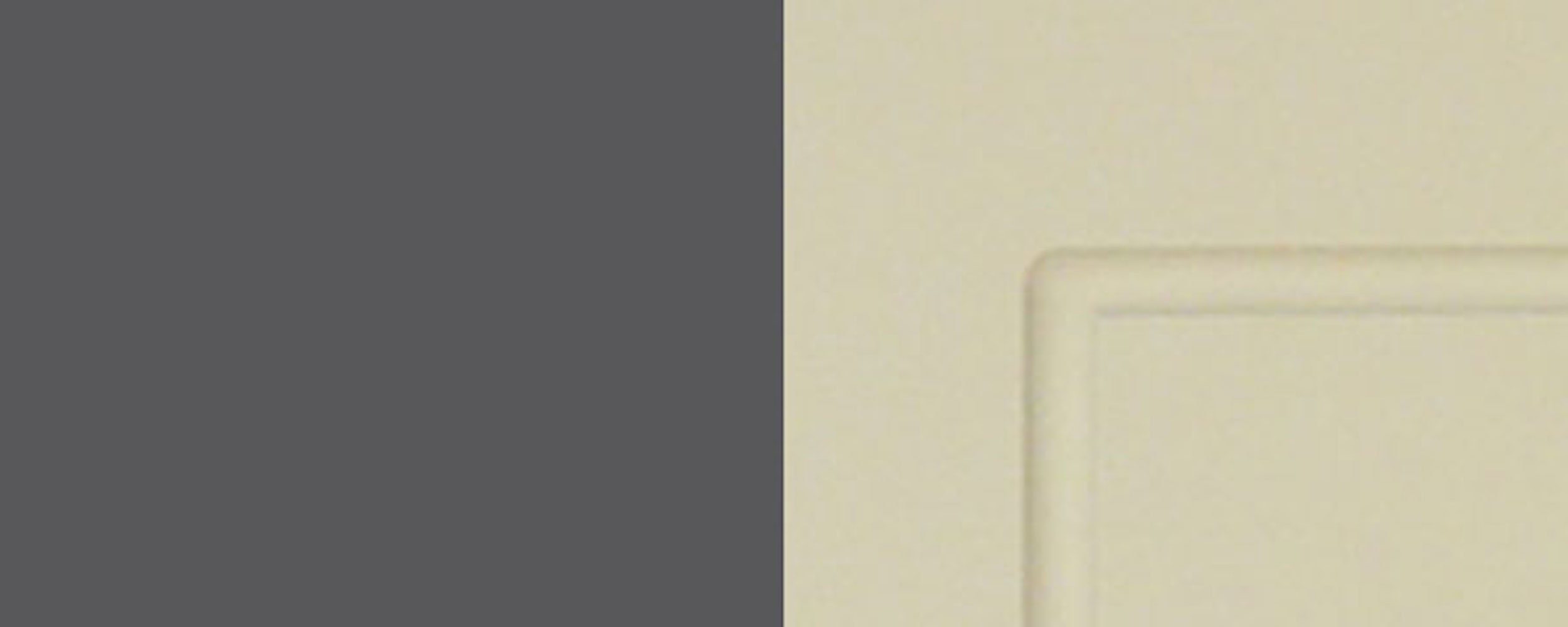 (Vollauszug) Front- 120cm Unterschrank Feldmann-Wohnen Korpusfarbe 2 Kvantum und Schubladen mit wählbar matt vanille