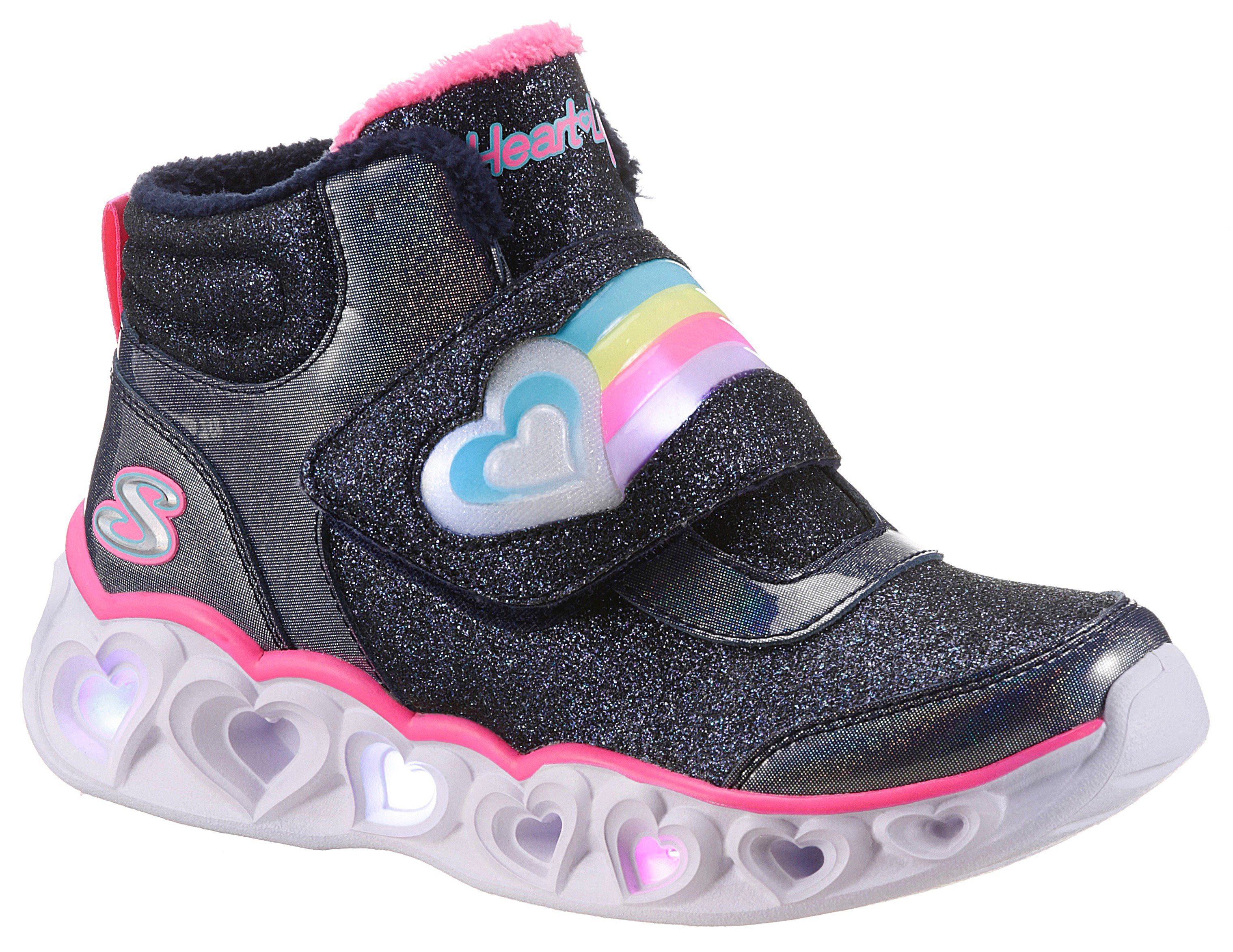 Skechers HEART LIGHTS-BRILLIANT RAINBOW Klettboot mit Blinkfunktion zum Ein- & Ausschalten