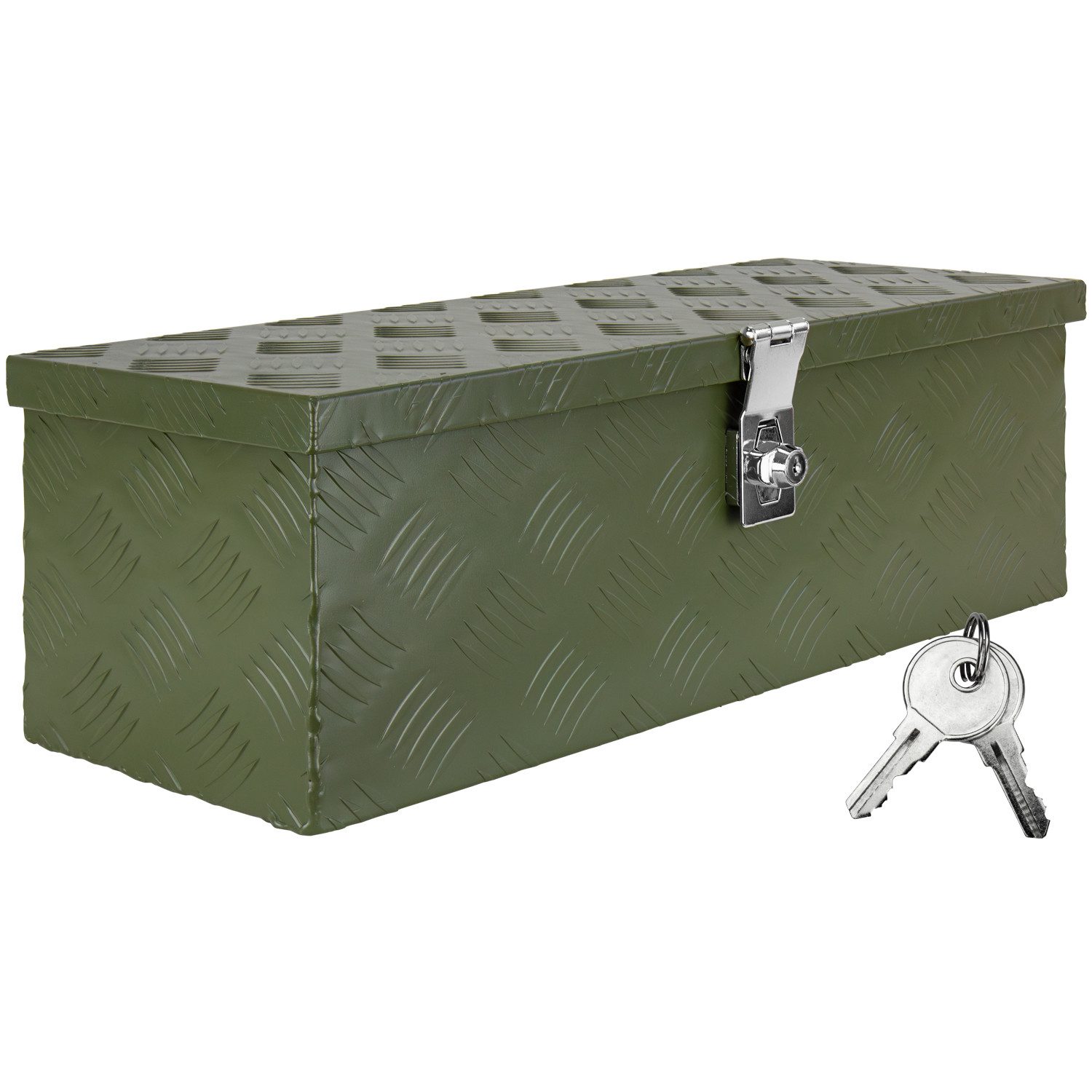 Anhänger-Deichselbox Deichselbox Werkzeugkasten Truckbox Alu Box Transportbox D025 Grün