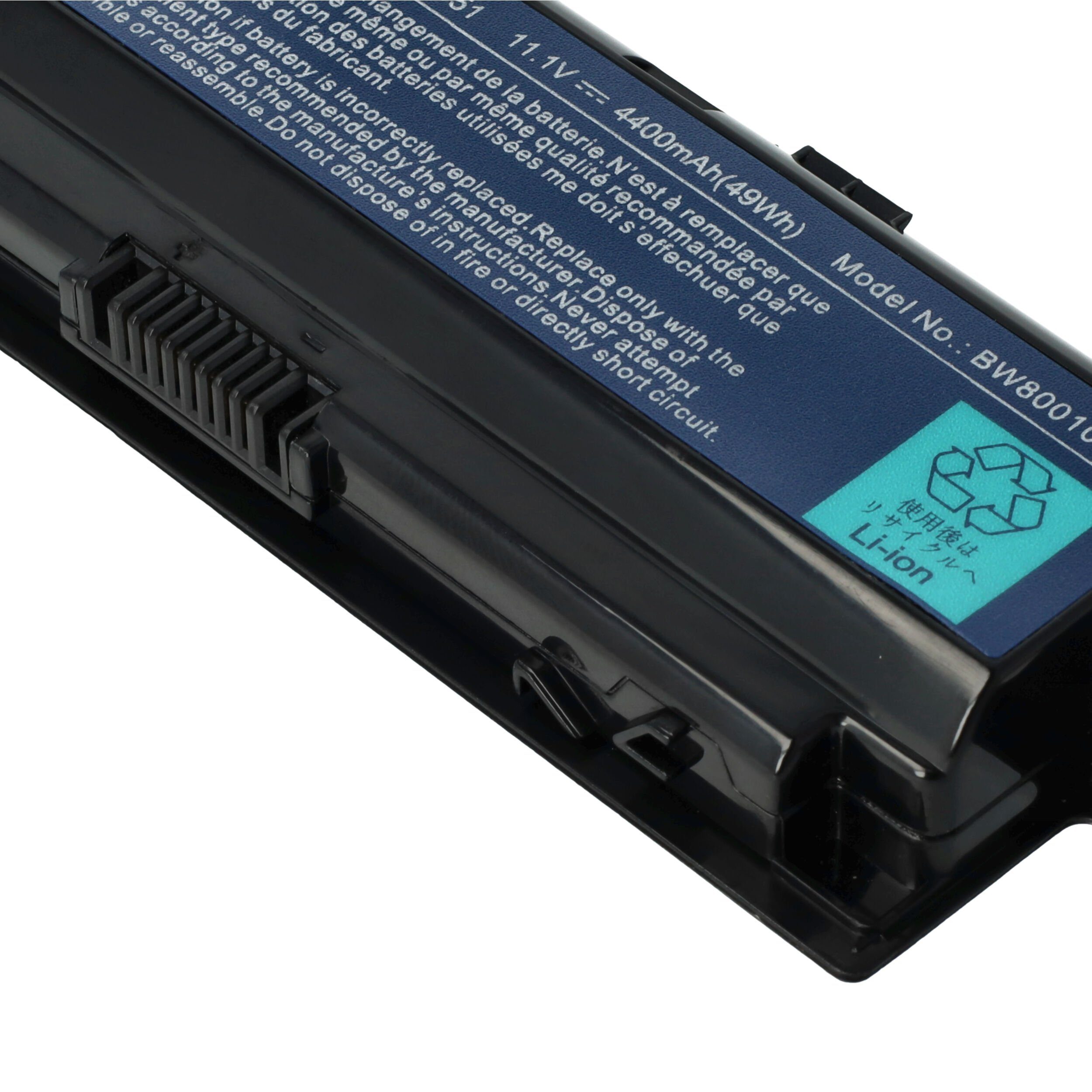 vhbw Ersatz für BT.00607.127, für LC.BTP00.127 mAh V) Laptop-Akku 4400 LC.BTP00.123, Li-Ion (11,1