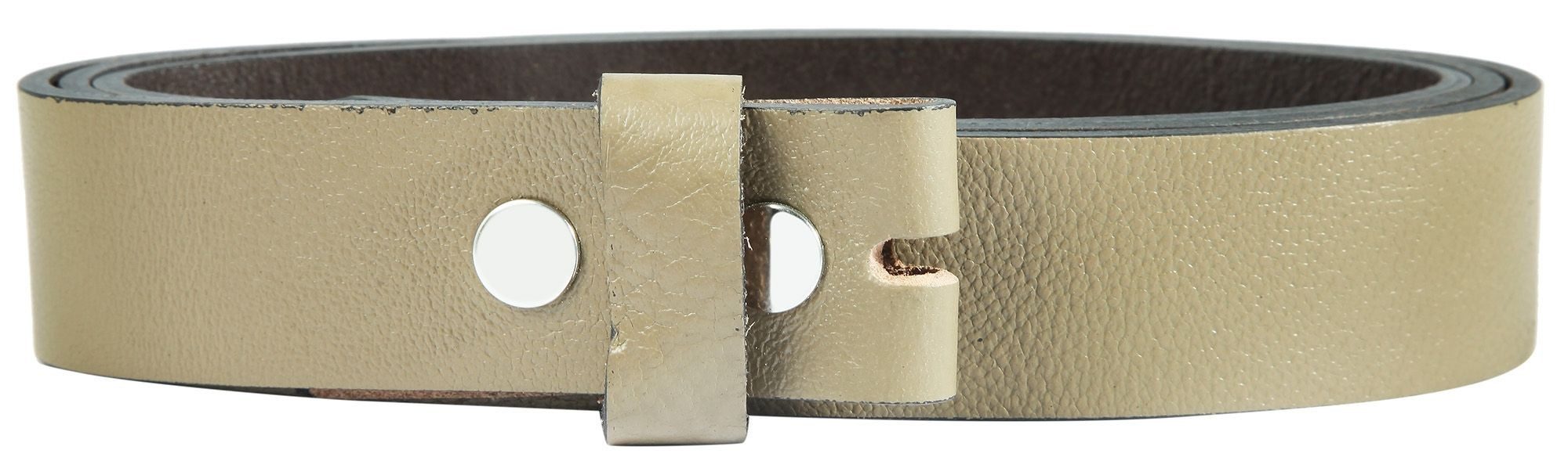 Leonardo Verrelli Ledergürtel Echtleder, hellbraun, für Wechselschnallen, 85 - 125 cm