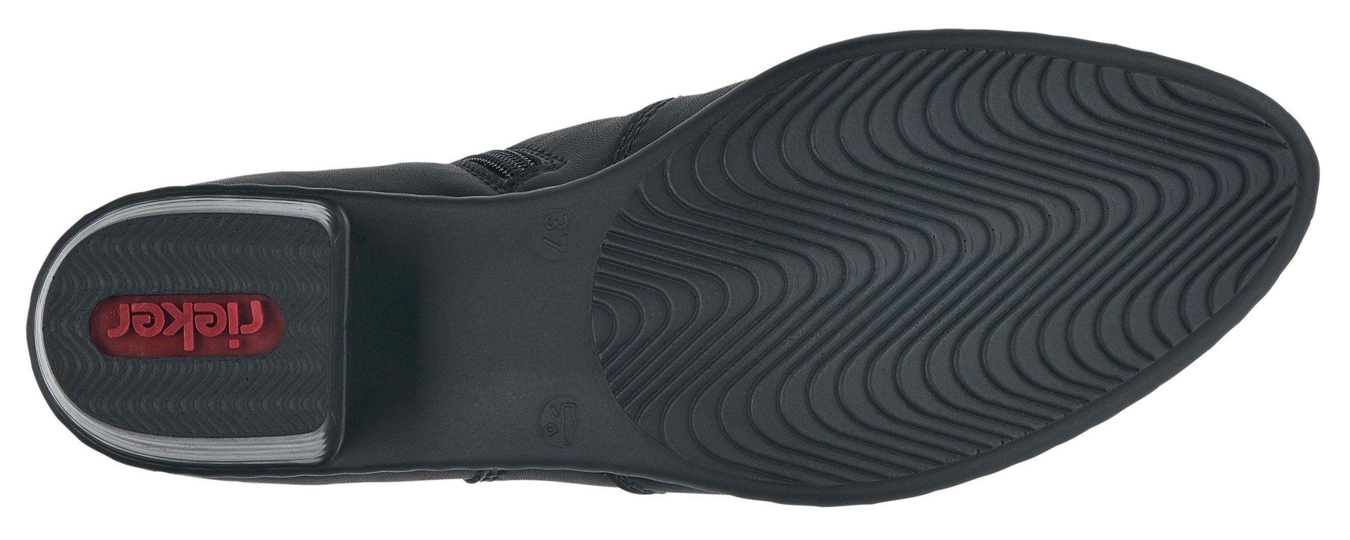 Rieker Stiefelette, Blockabsatz, Ankleboots mit Zierbändern