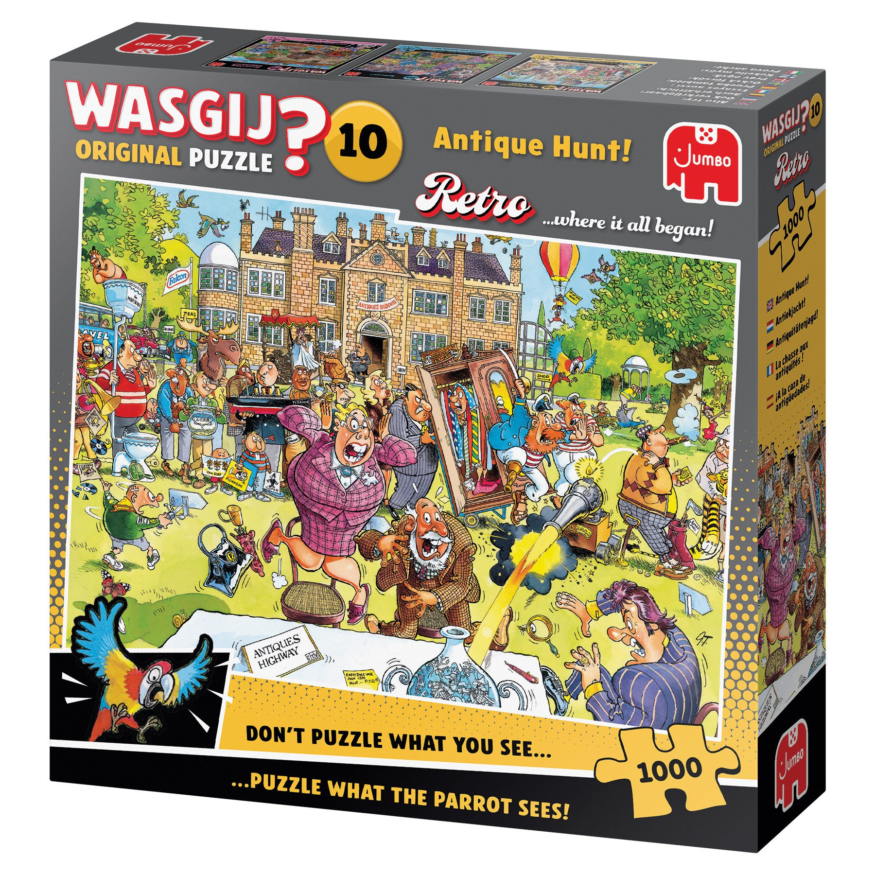 Jumbo Spiele Puzzle Wasgij Original Retro 10, Antiquitätenjagd!, 1000 Teile Puzzle, 1000 Puzzleteile