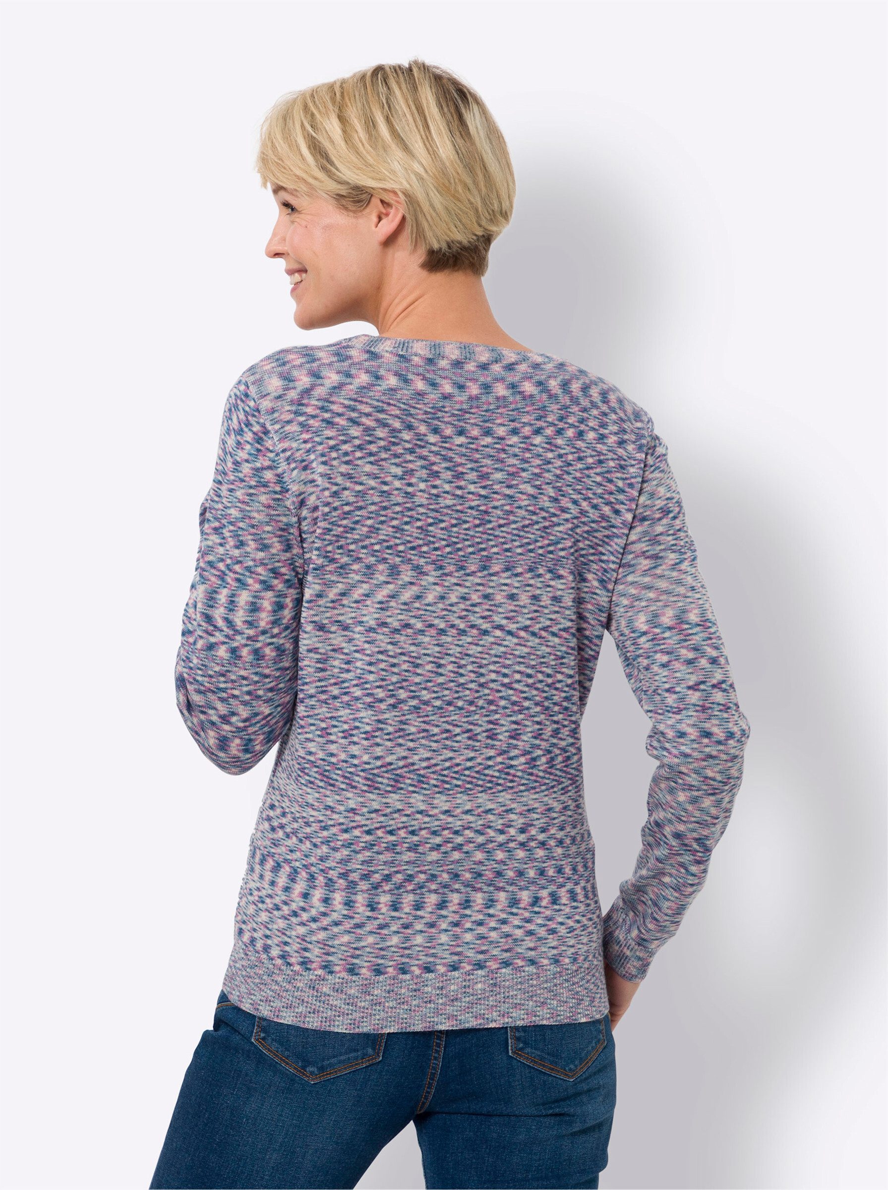 Sieh an! Strickpullover Rundhals-Pullover Langarm Jersey