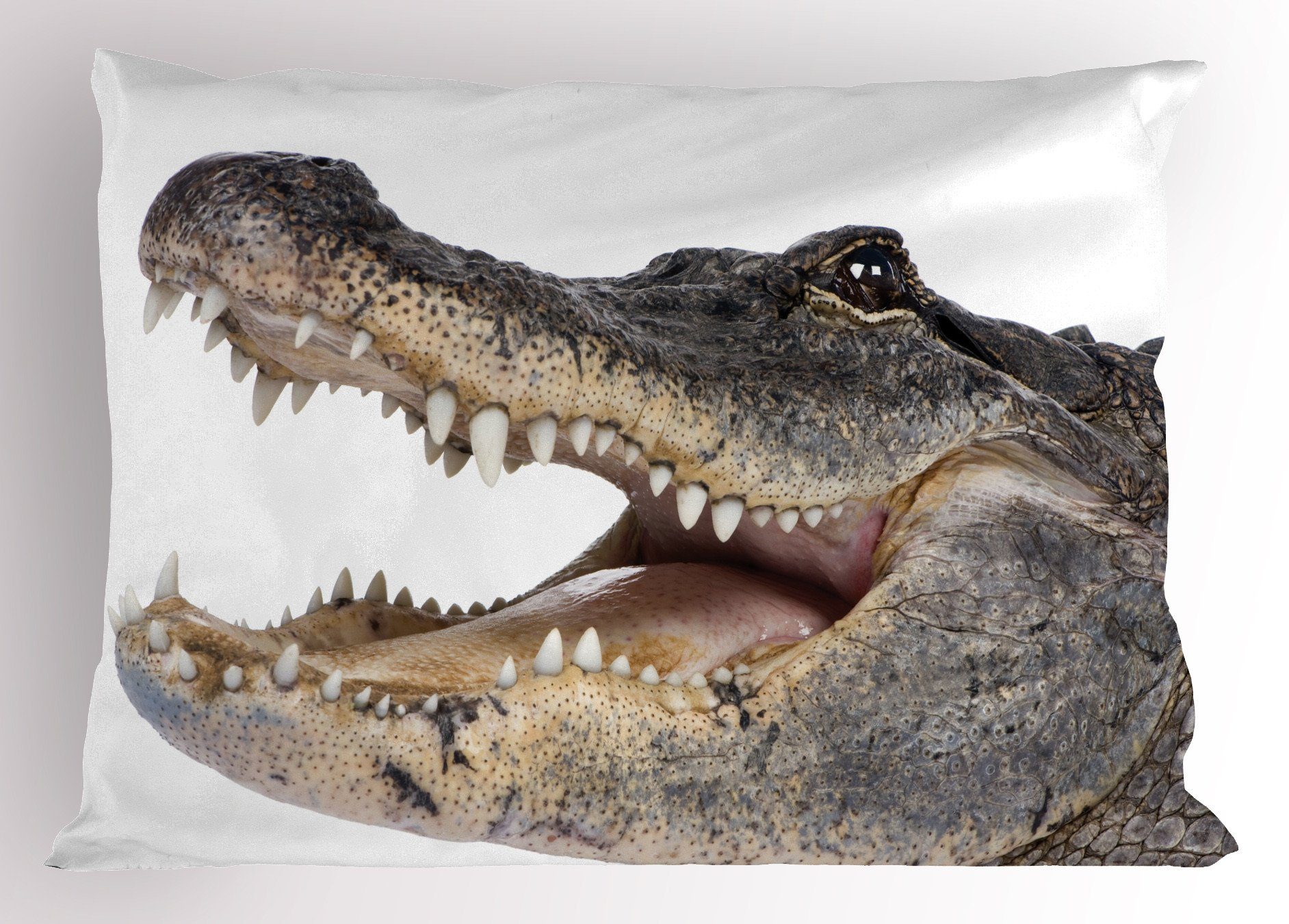 Kissenbezüge Dekorativer Standard King Size Gedruckter Kissenbezug, Abakuhaus (1 Stück), Krokodil Wilder American Alligator