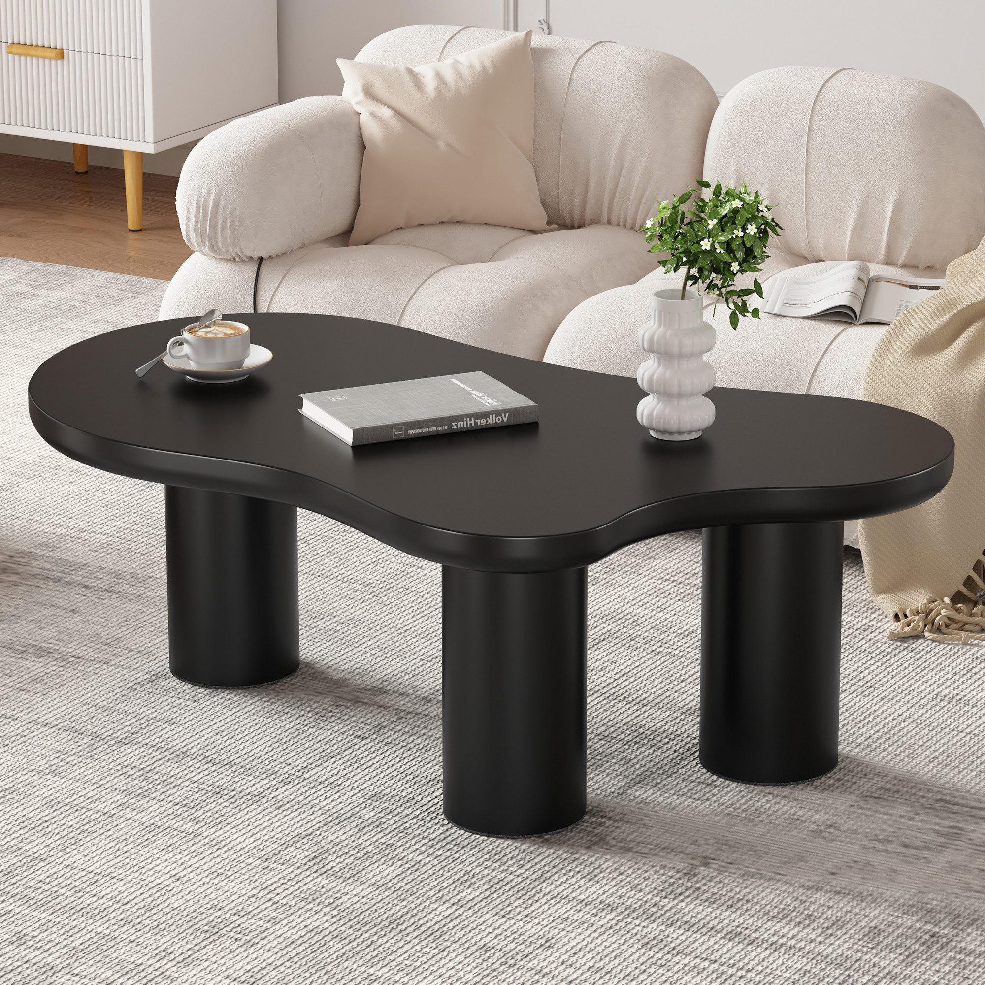Merax Couchtisch Wolke (1-St), Beistelltisch Scandi, Wohnzimmertisch, Kaffetisch, Breite:107cm
