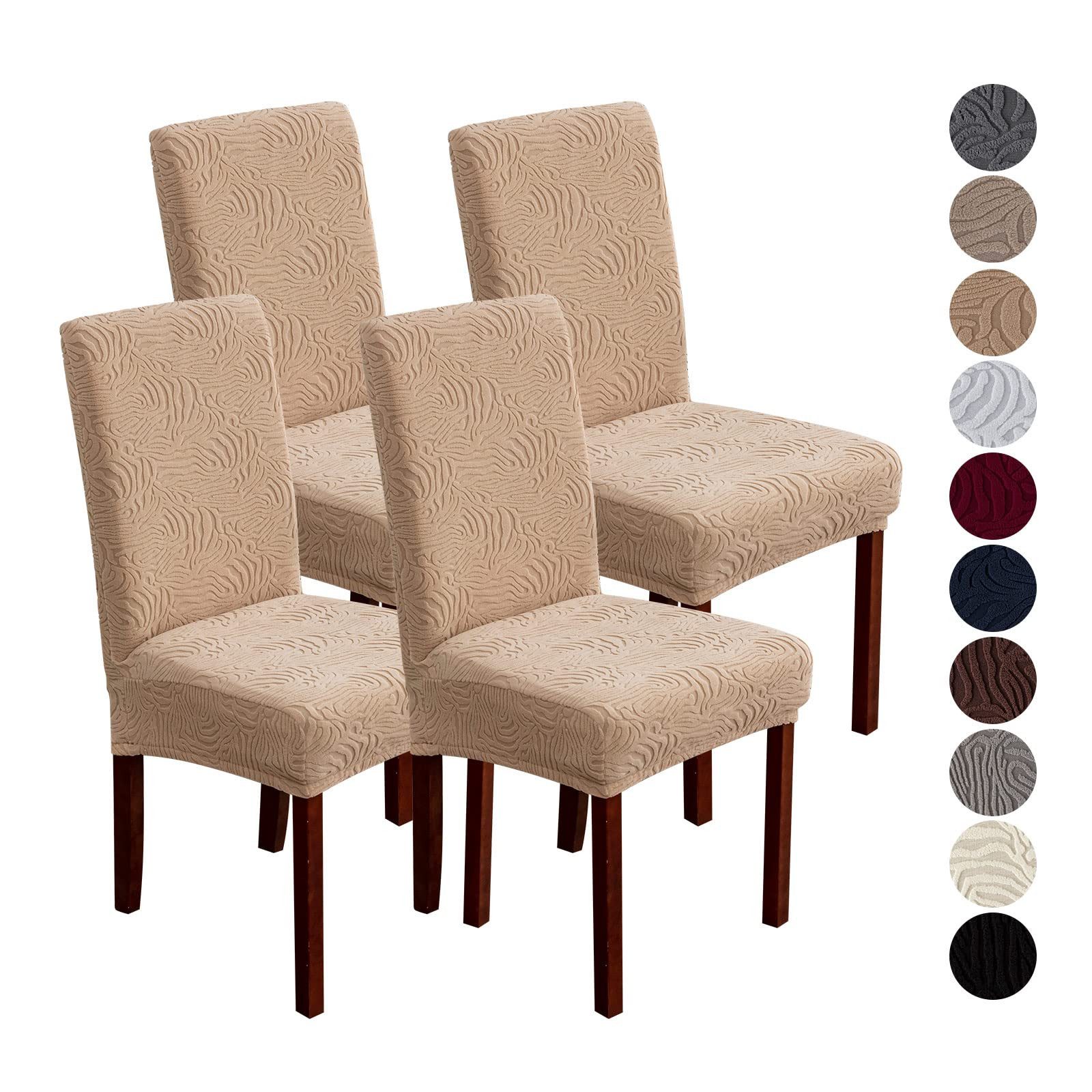 Diwzbyn Stuhlbezug Stuhlbezüge 2/4er Set, Elastische Schonbezüge für Esszimmerstühle, Abnehmbar & Waschbar, Stuhlhussen für Esszimmer & Küche