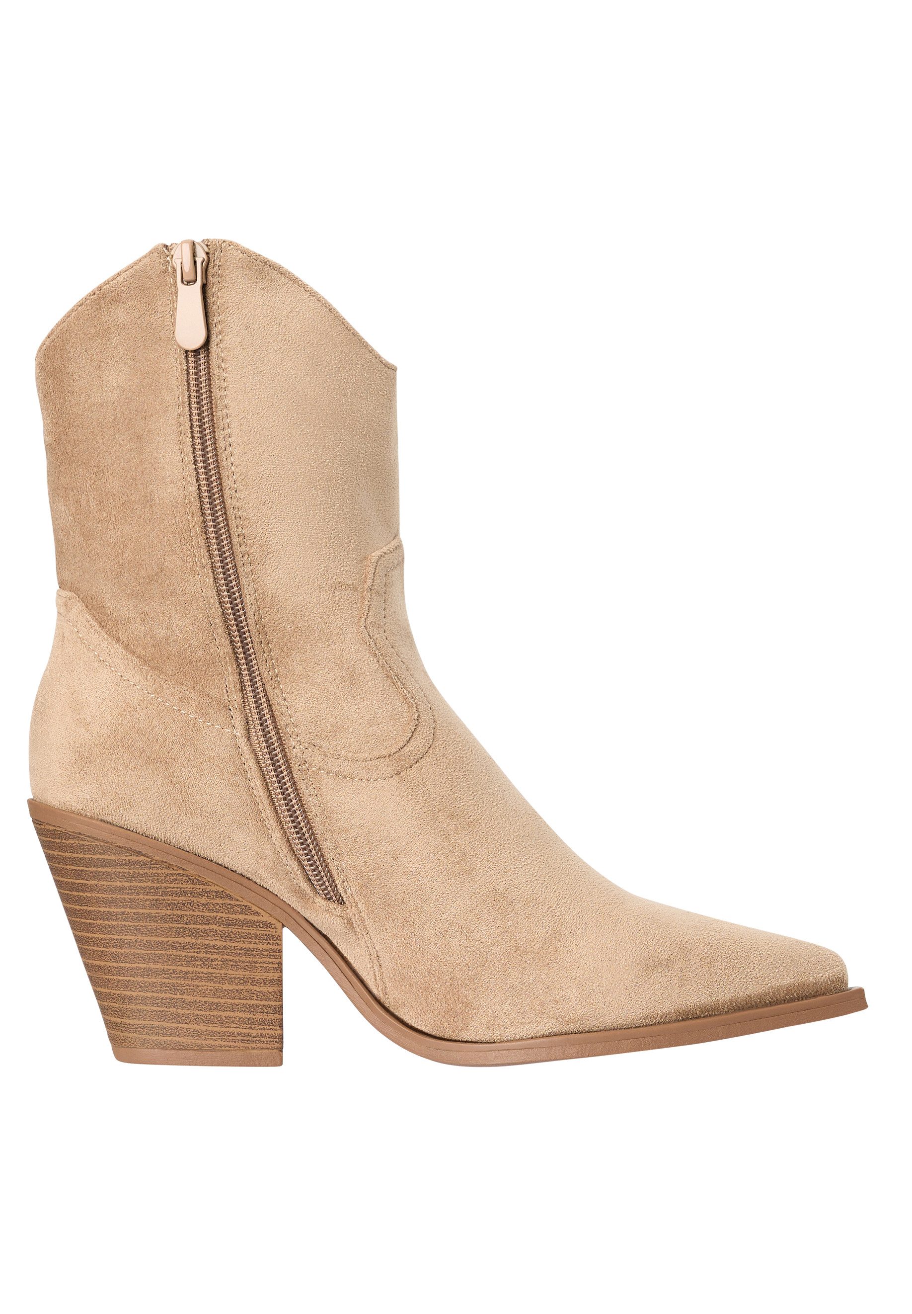 Day Vine Damen Western Cowboy Boots mit Blockabsatz und spitzer Form Stiefelette