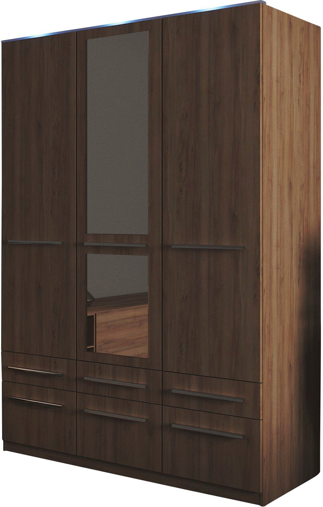 priess Kleiderschrank Schrank Garderobe Wäscheschrank Barcelona in 5 Breiten viel Stauraum, geräumige Schubkästen, mit Spiegel, MADE IN GERMANY