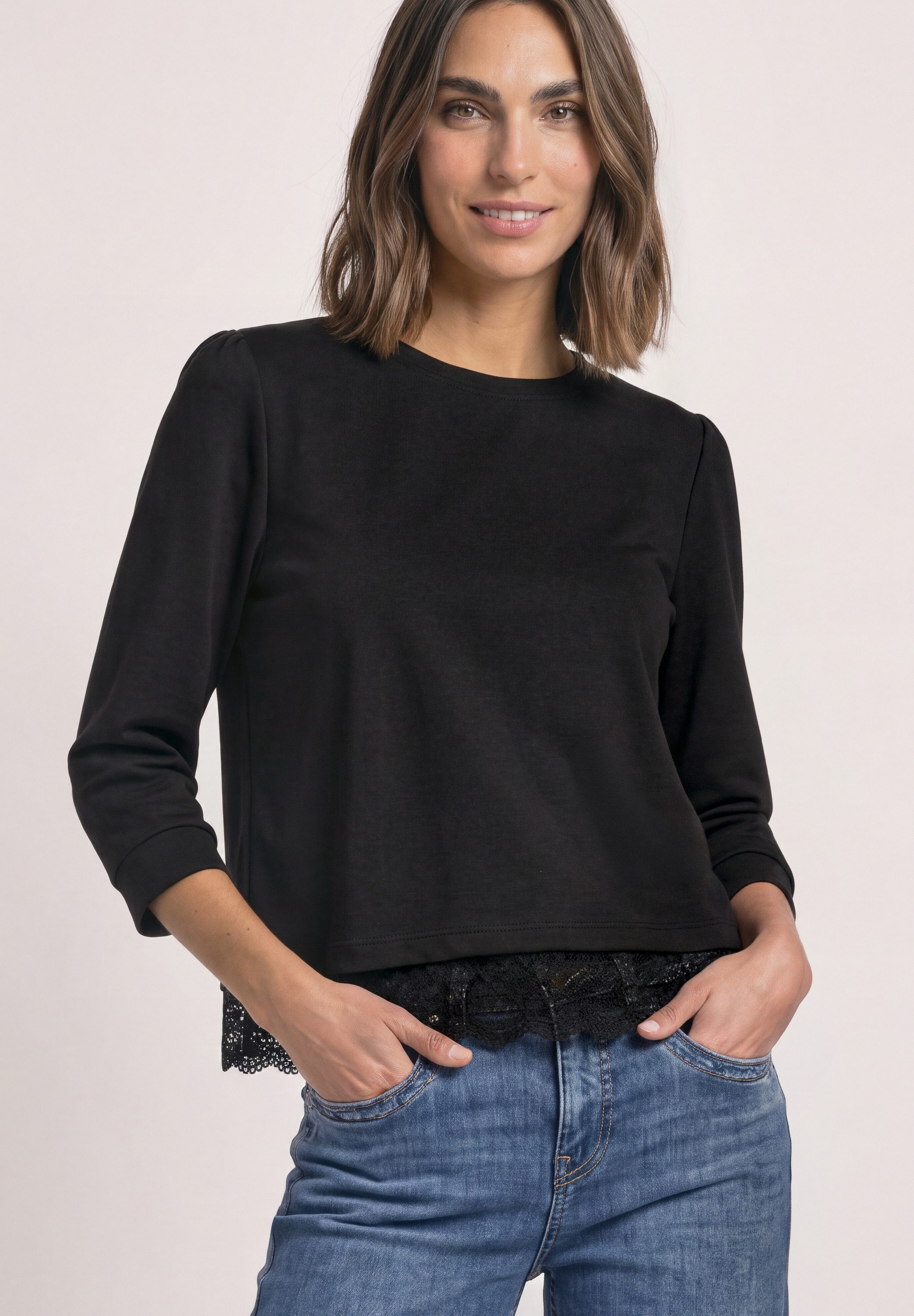 STREET ONE 3/4-Arm-Shirt mit Spitzendetails